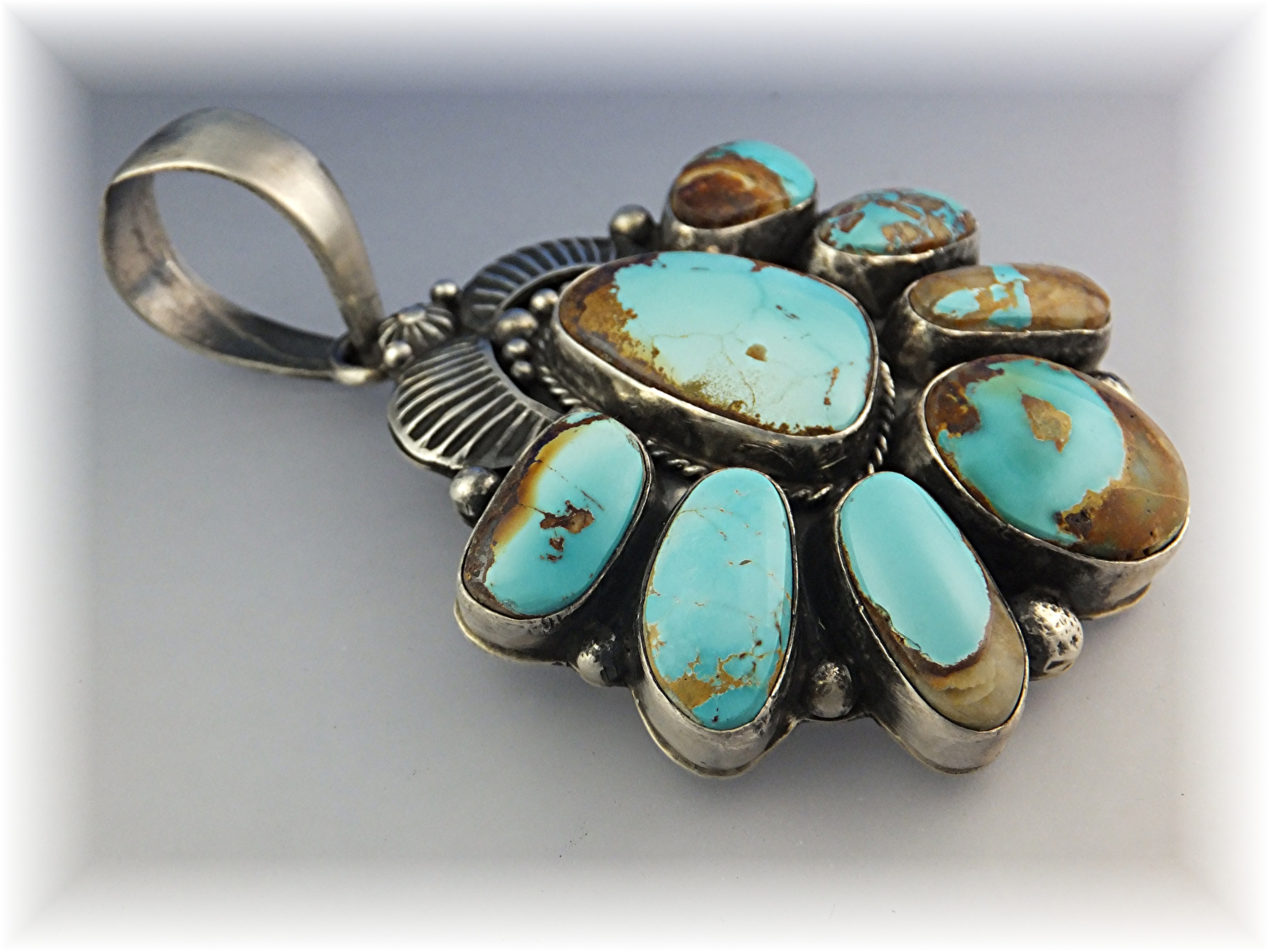 Pendant Sterling Silver Kingman Turquoise Emmer Thompso