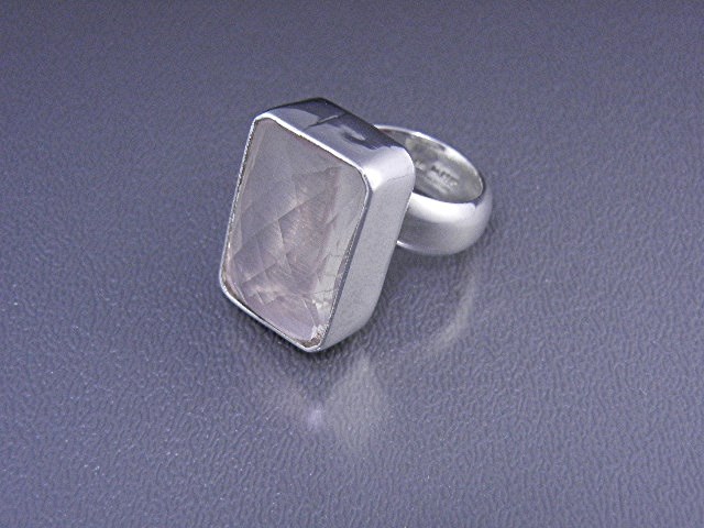 Charles Albert Rose Quartz Sterling Silver Ring