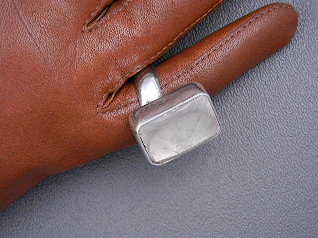 Charles Albert Rose Quartz Sterling Silver Ring