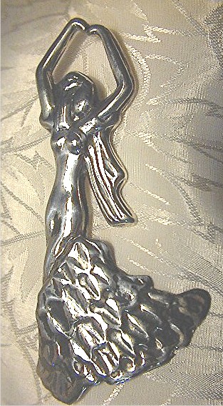 3 1/2 Inc Sterling Silver Flamengo Dancer Pin