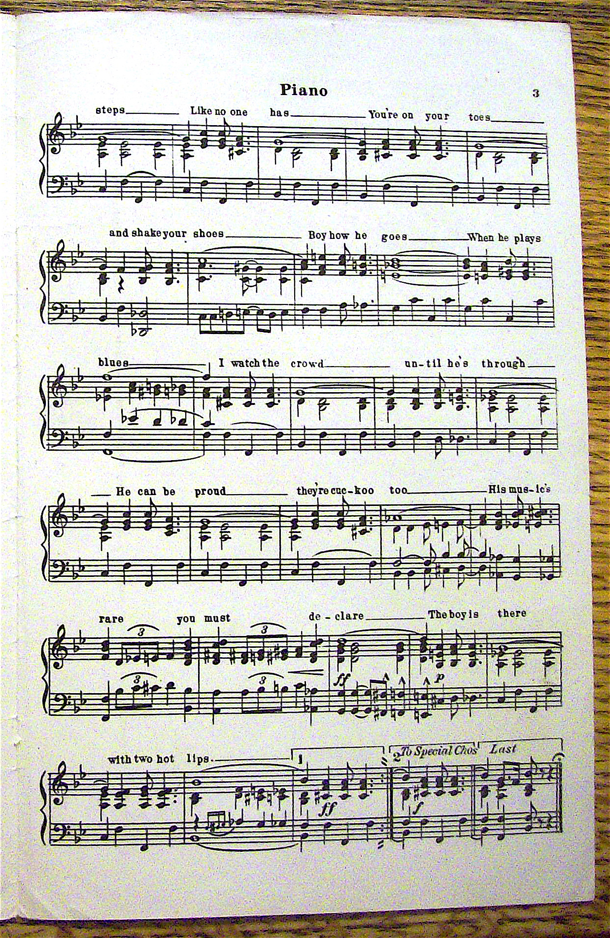 Sheet Music For 1922 Hot Lips Fox Trot
