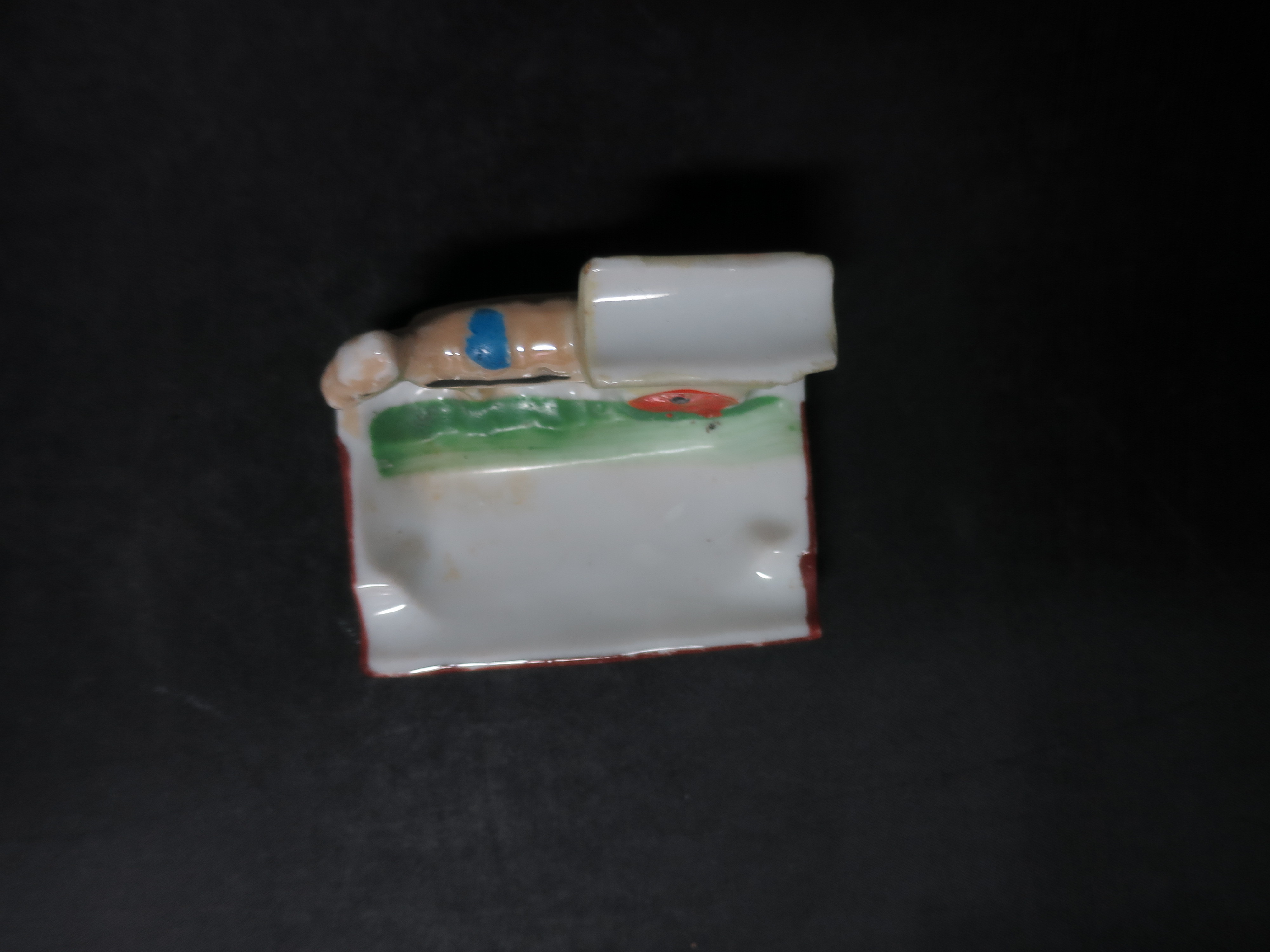 Donkey Pulling Cart Lusterware Ashtray Japan