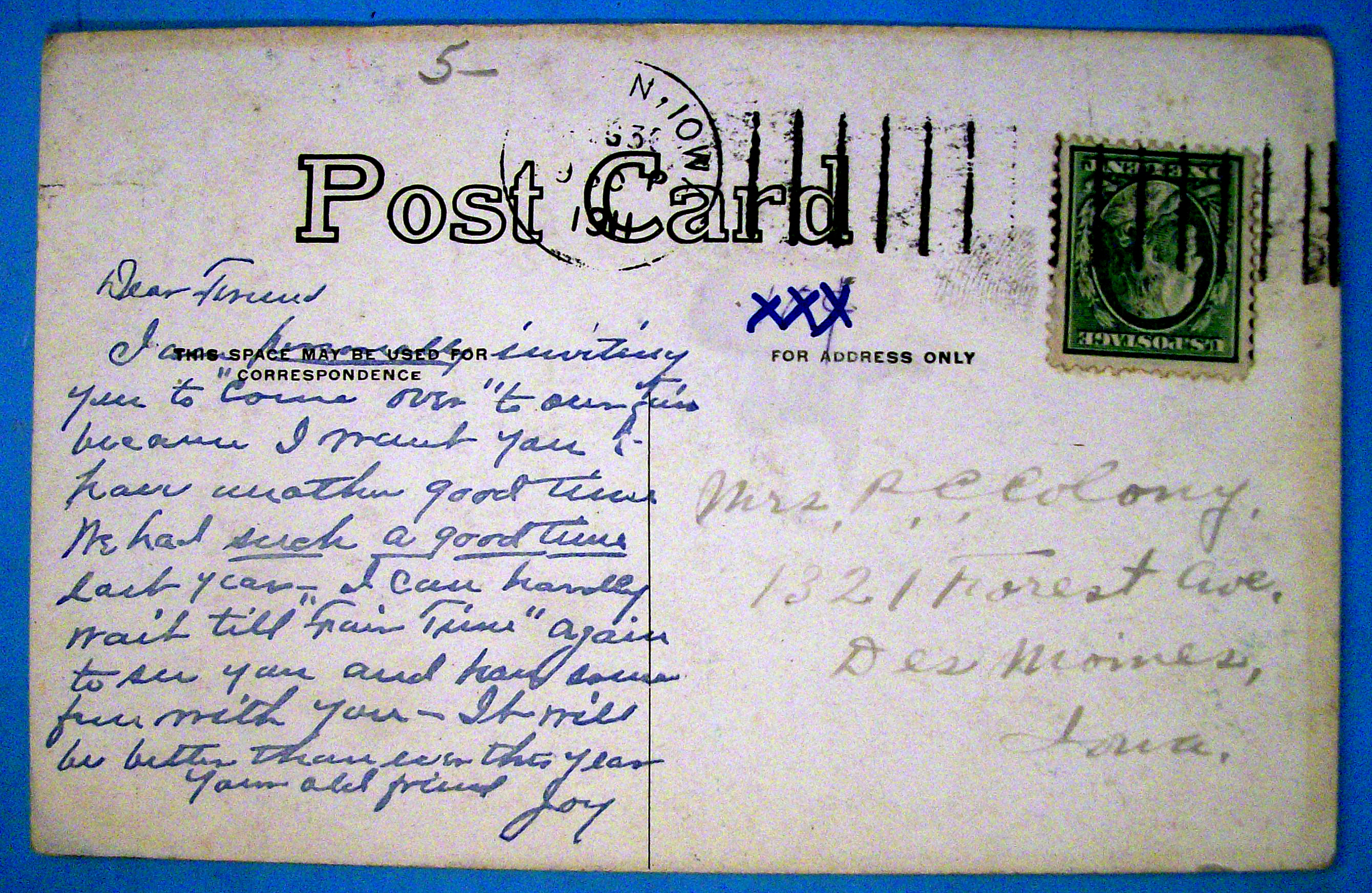 Mills County Fair Postcard