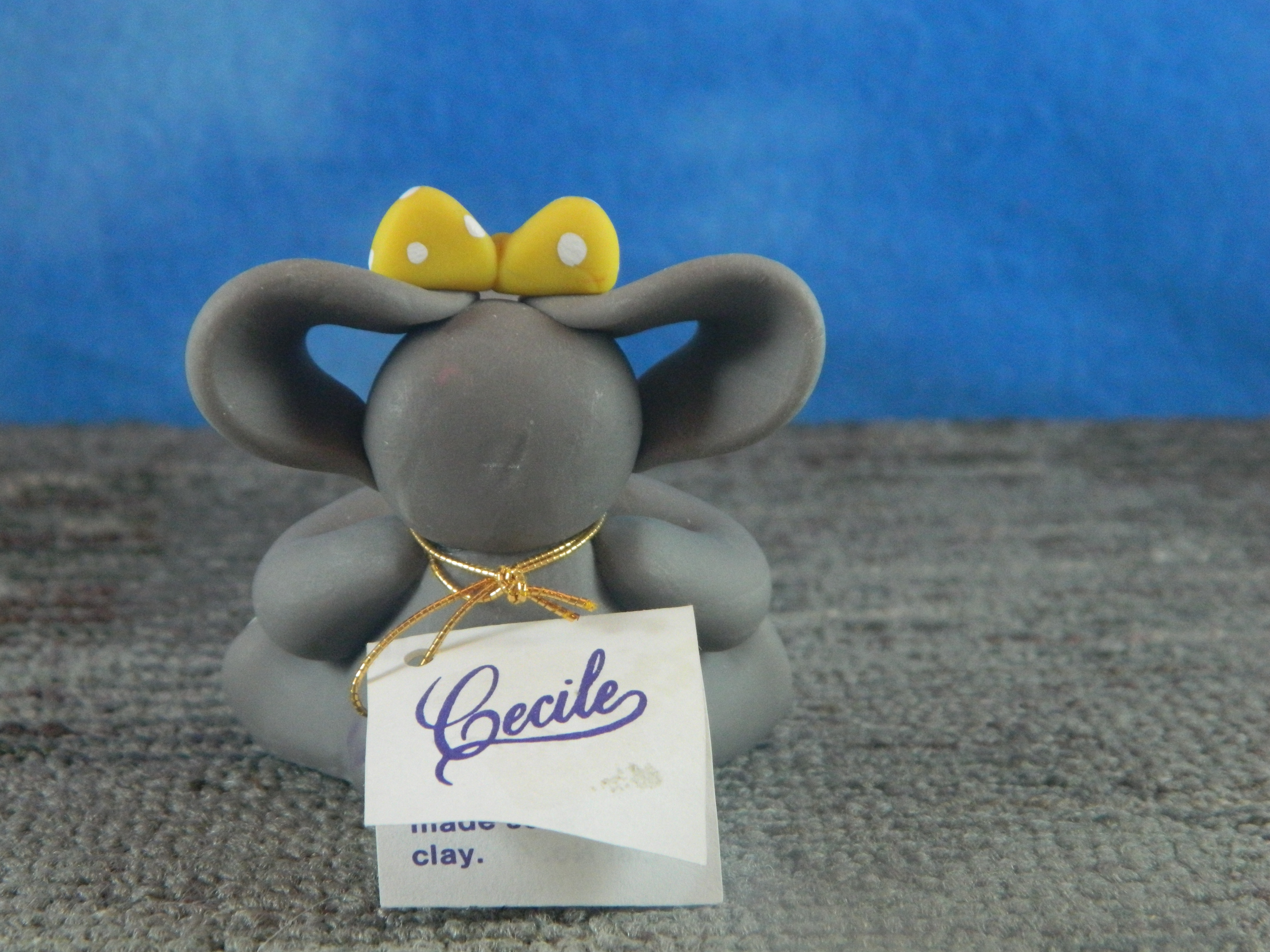 Cecile Elephant with yellow Bow