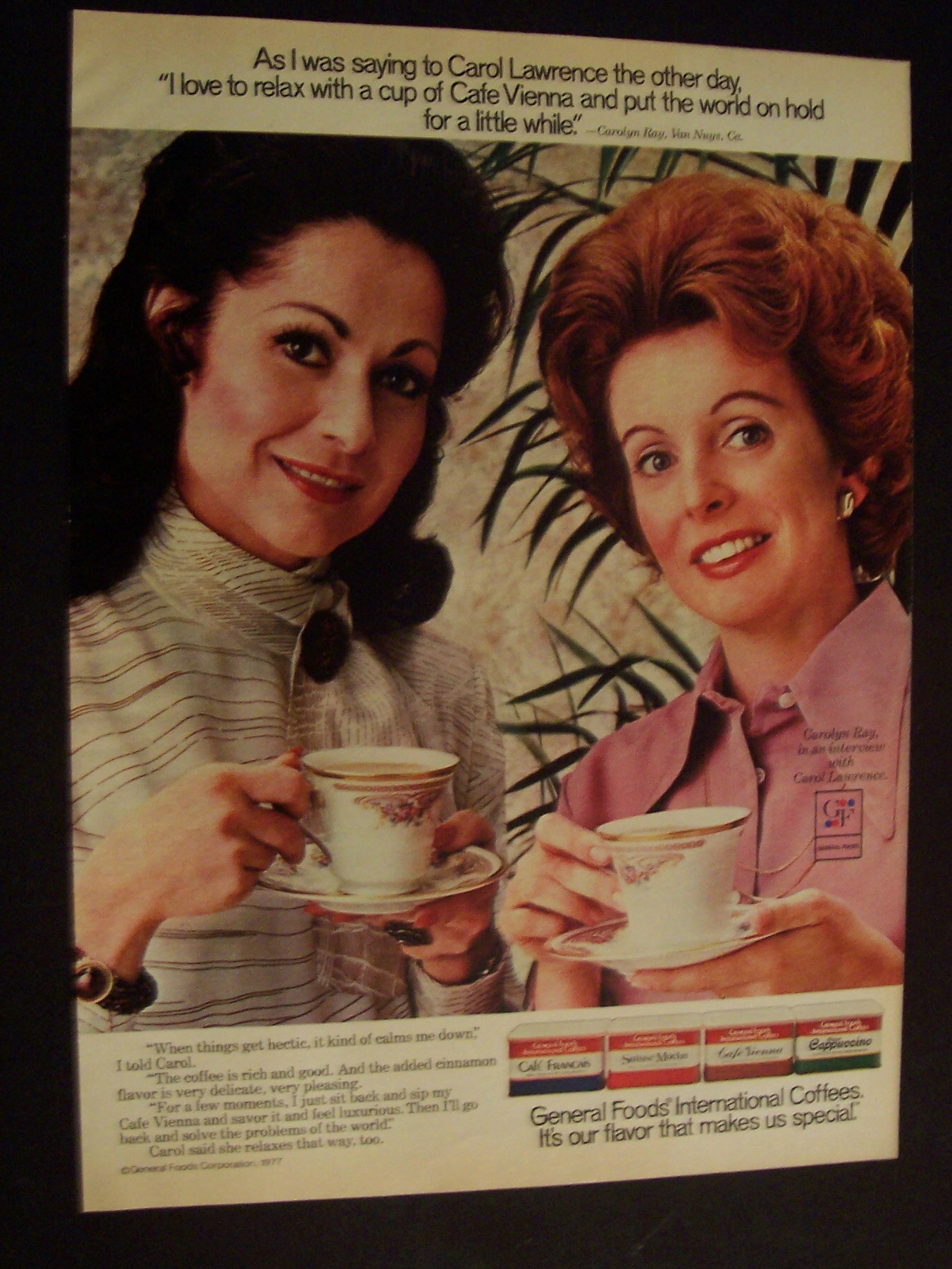 1977 International Coffee with Carol Lawrence