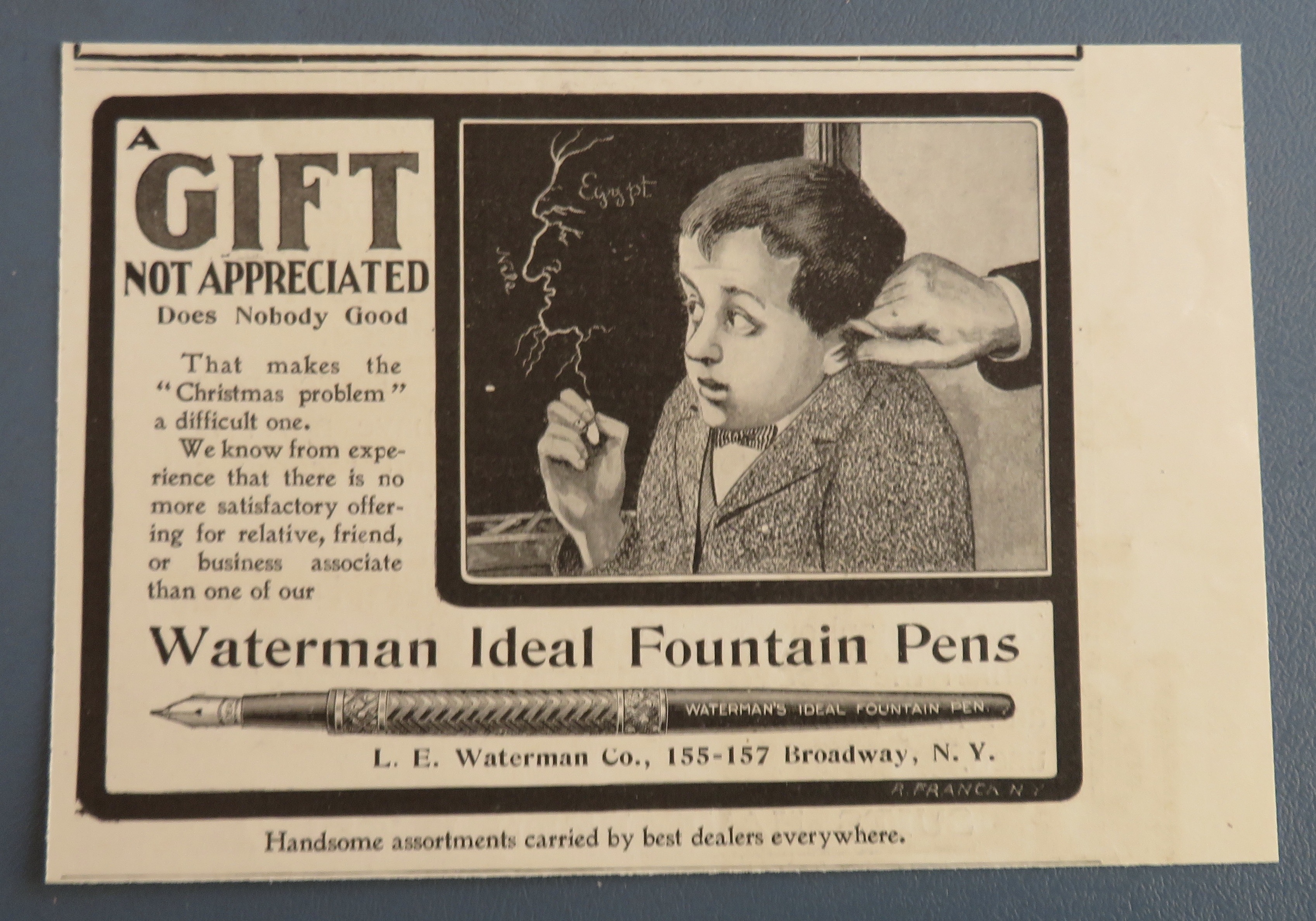 1900 Waterman Ideal Fountain Pens with Little Boy
