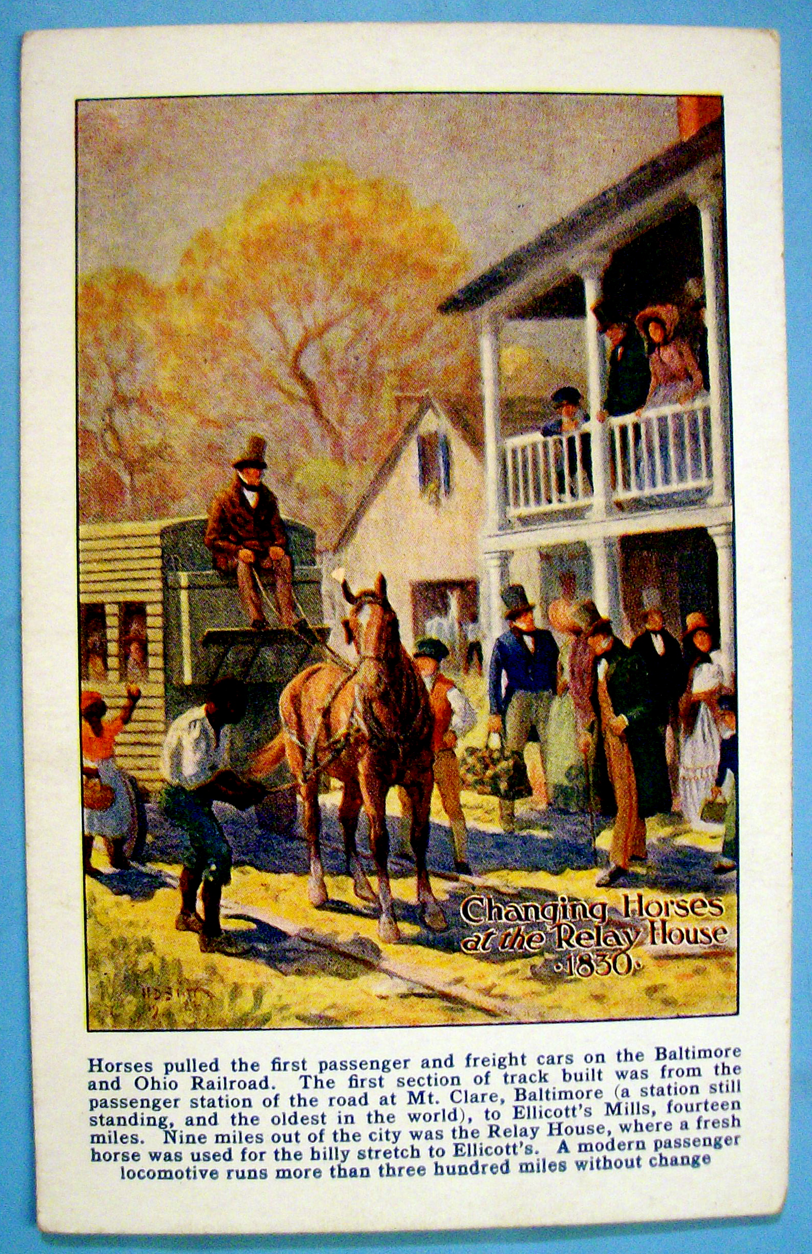 Changing Horse at the Relay House Postcard