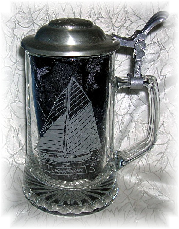 Stein Glass German Beer  With Lid