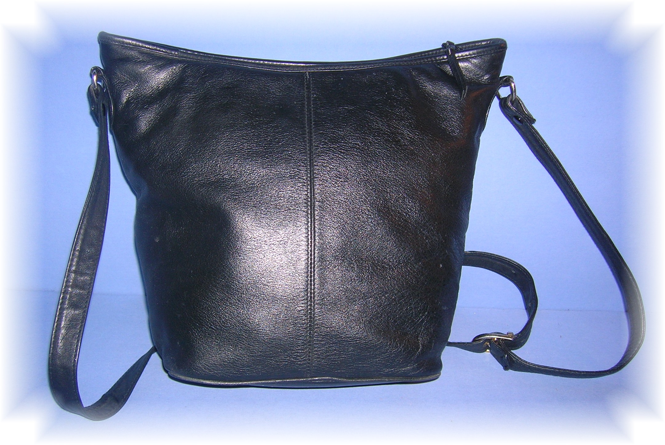 Black Leather Etienne Aigner Shoulder Bag