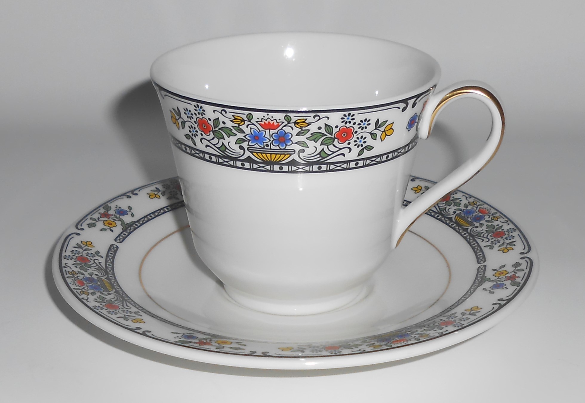 Royal Doulton China Gold Band Tavistock Cup & Saucer