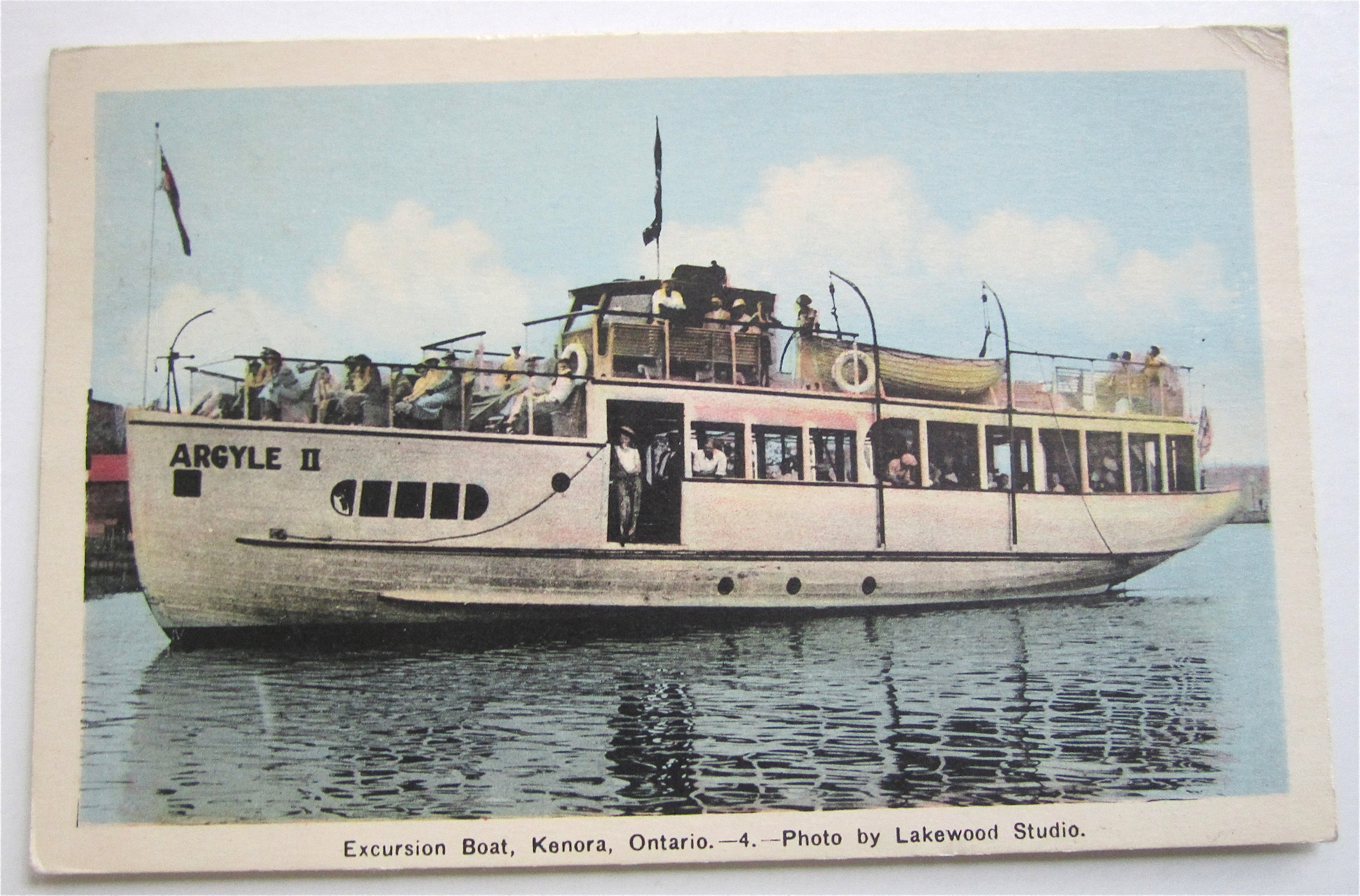 Argyle II Excursion Boat, Kenora, Ontario Postcard