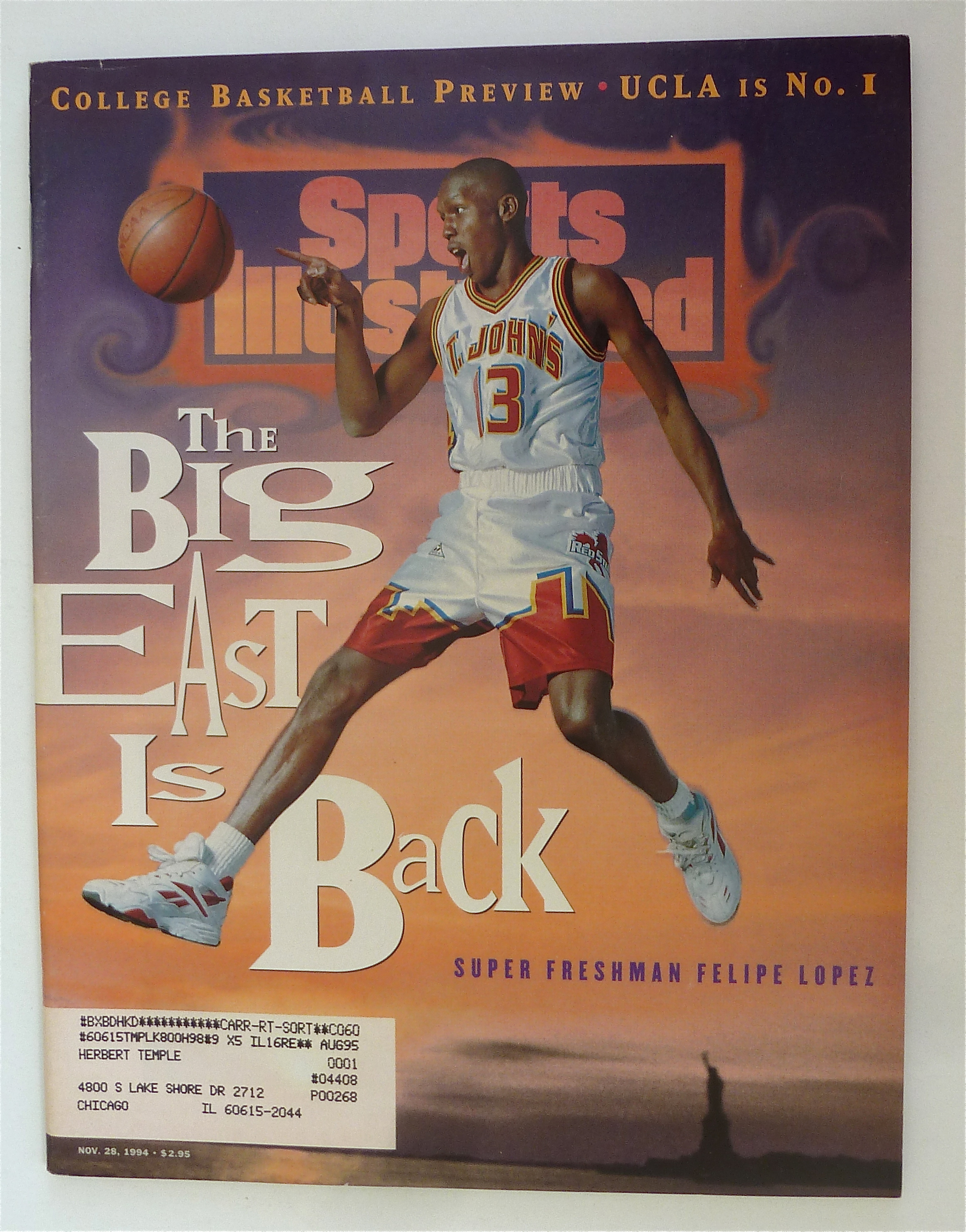 Sports Illustrated November 28, 1994 Felipe Lopez