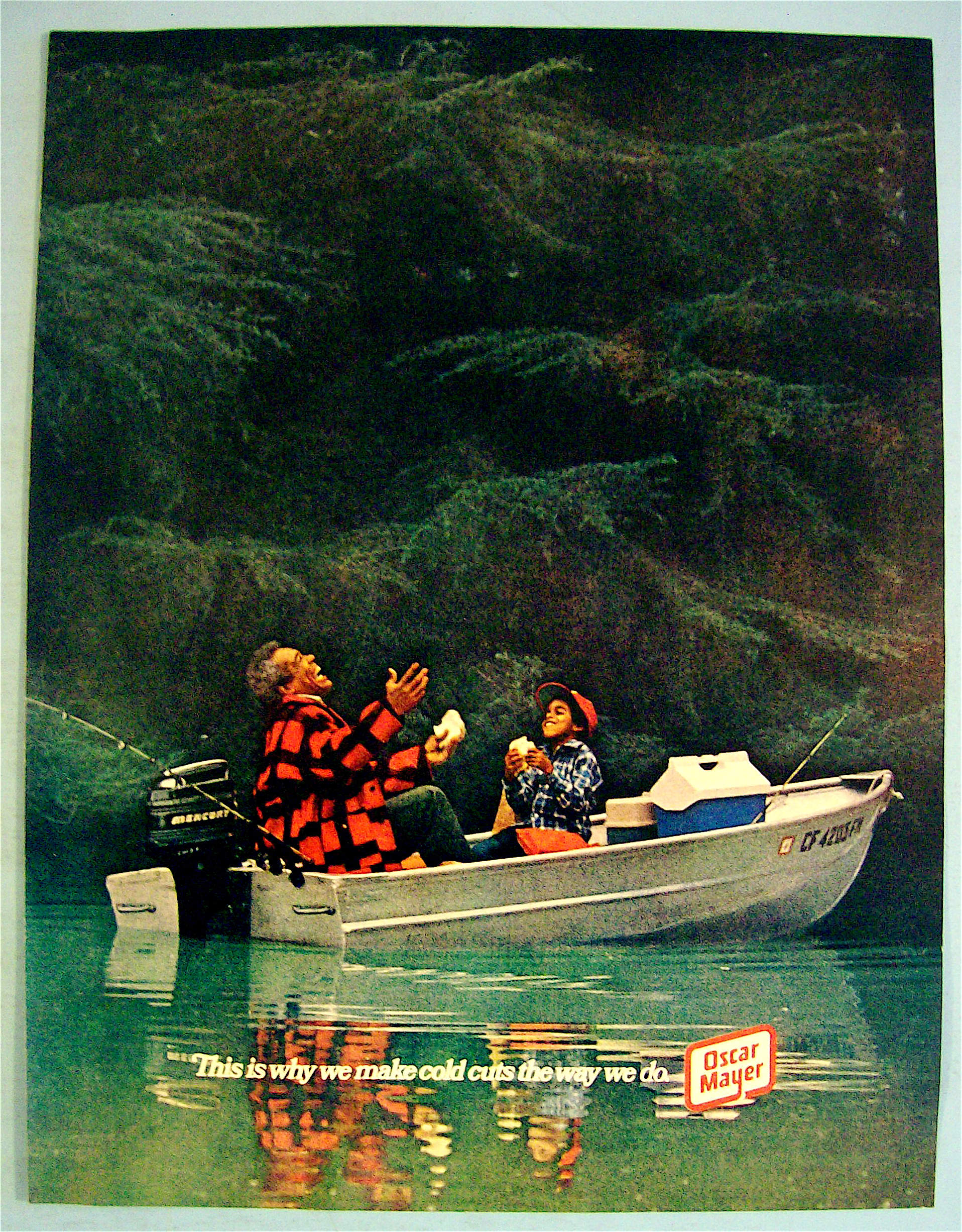 1977 Oscar Mayer w/Man & Boy Fishing on Boat w/Sandwich