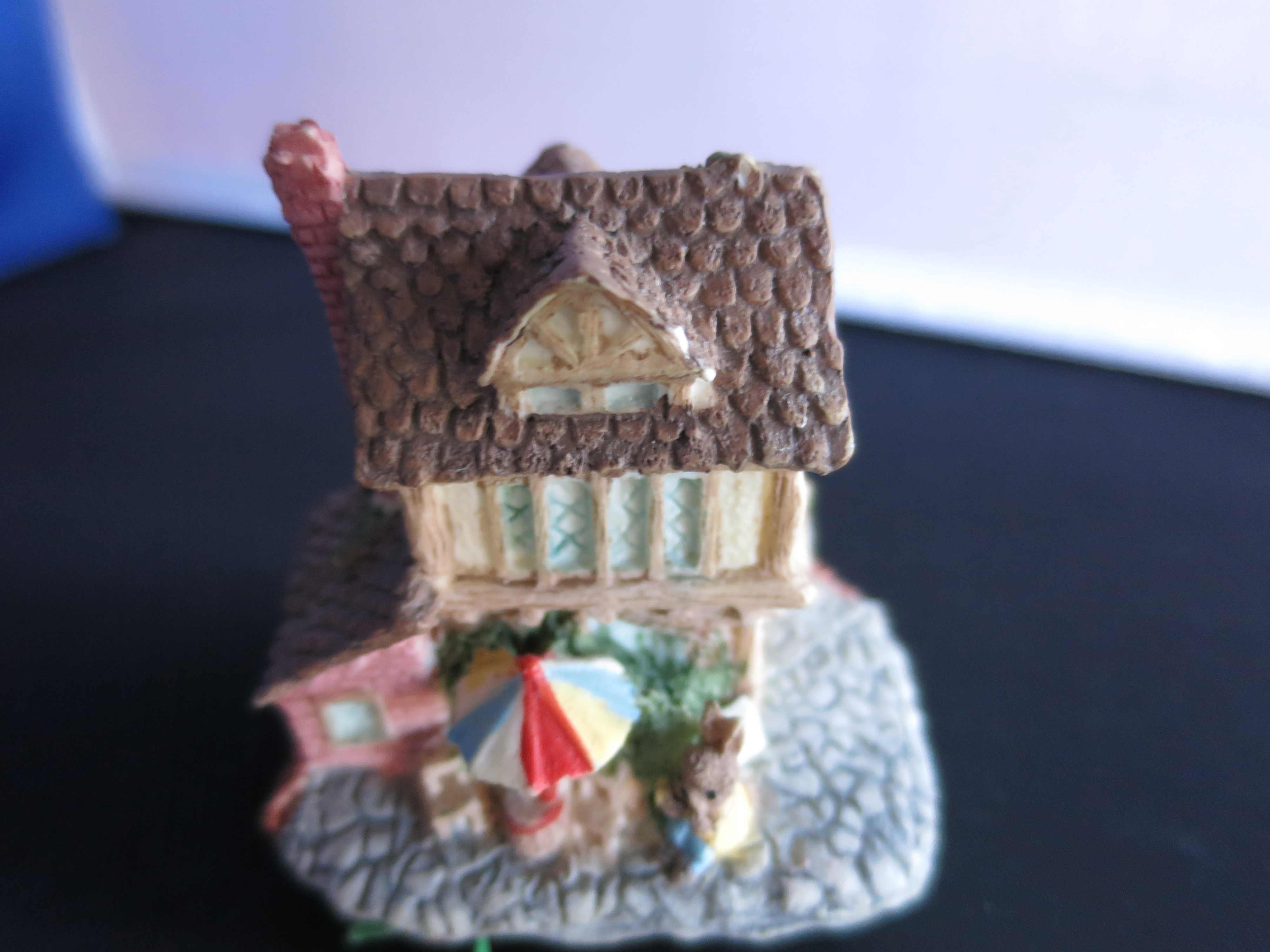 Miniature House Bunny Rabbit Umbrella Figurine
