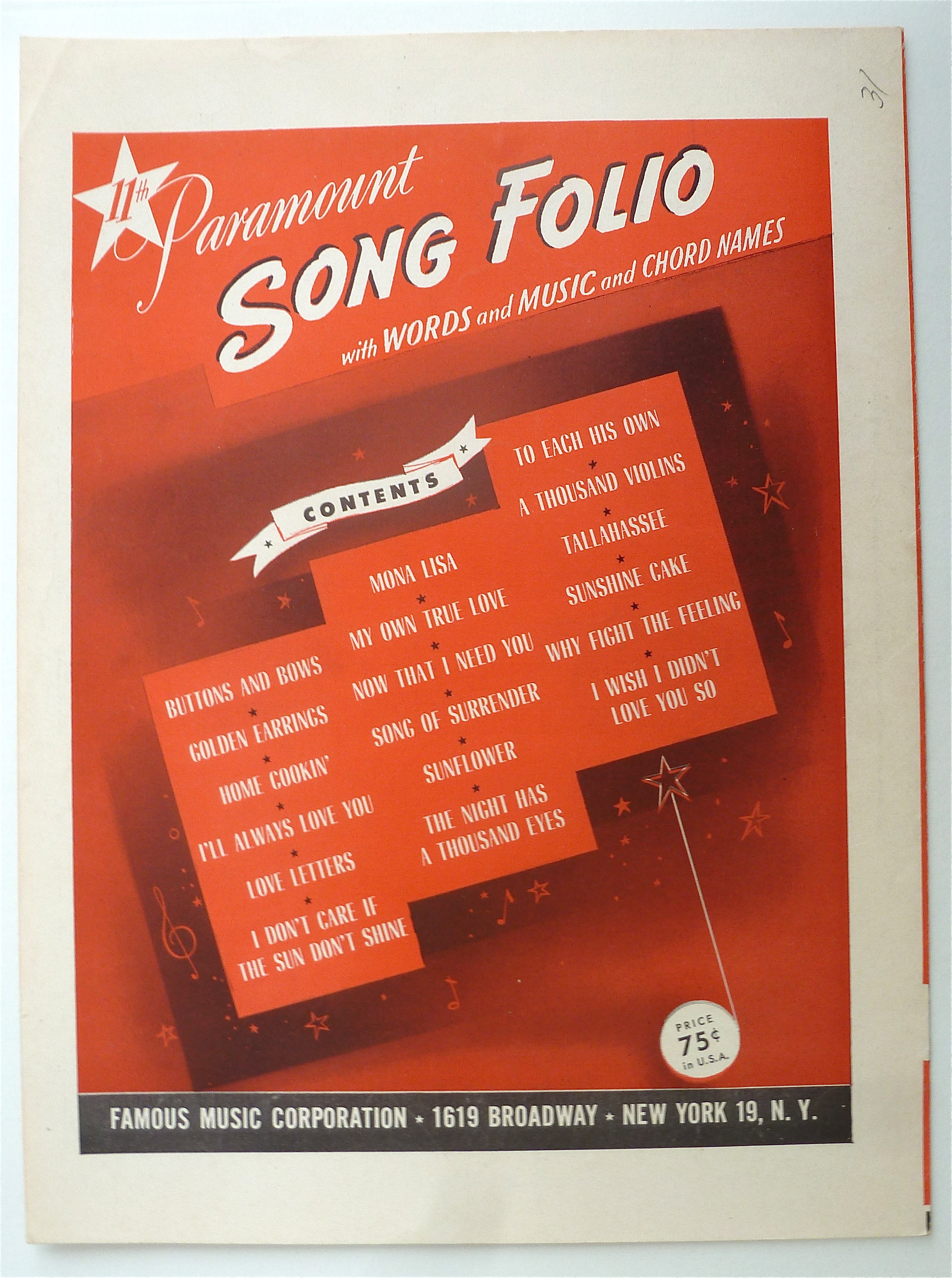 Sheet Music For 1951 I'd Like To Baby You