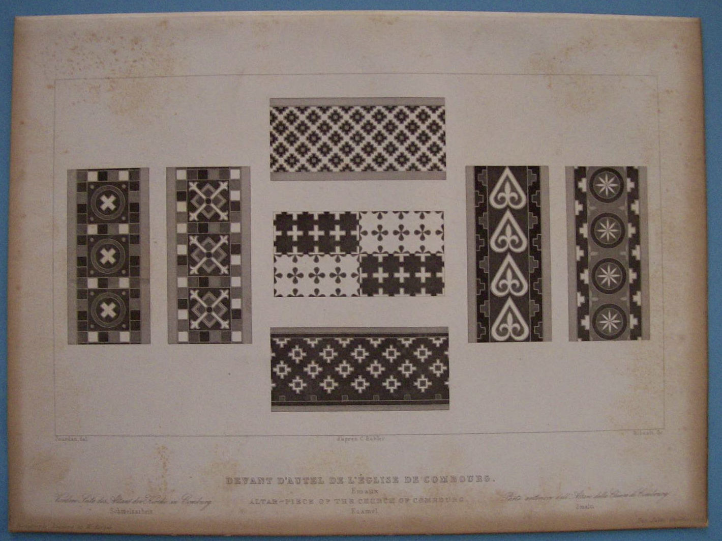 Devant D'Autel De L'Eglise De Combourg -1852 Lithograph
