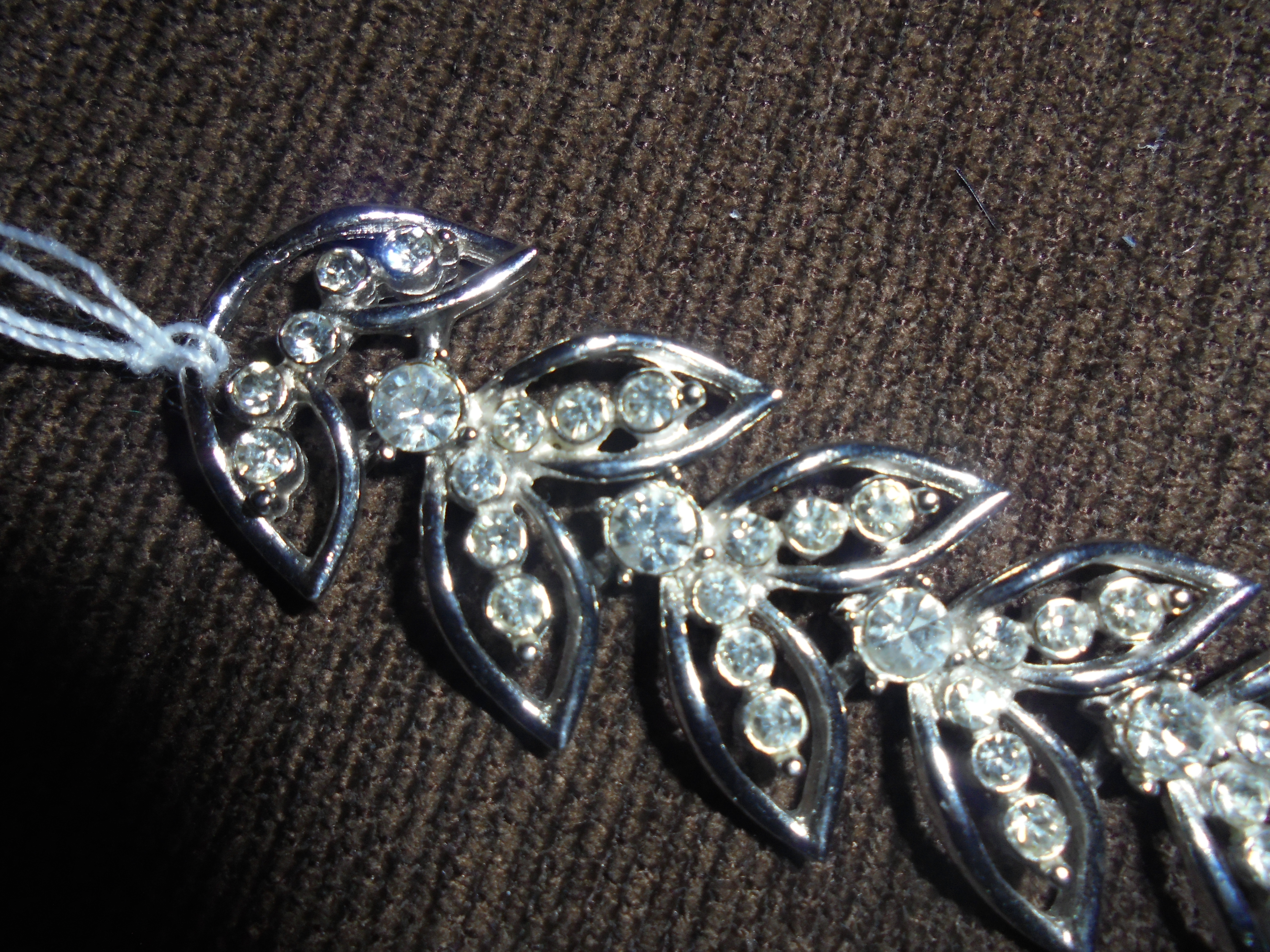Vintage Rhinestone Bracelet Silver Tone