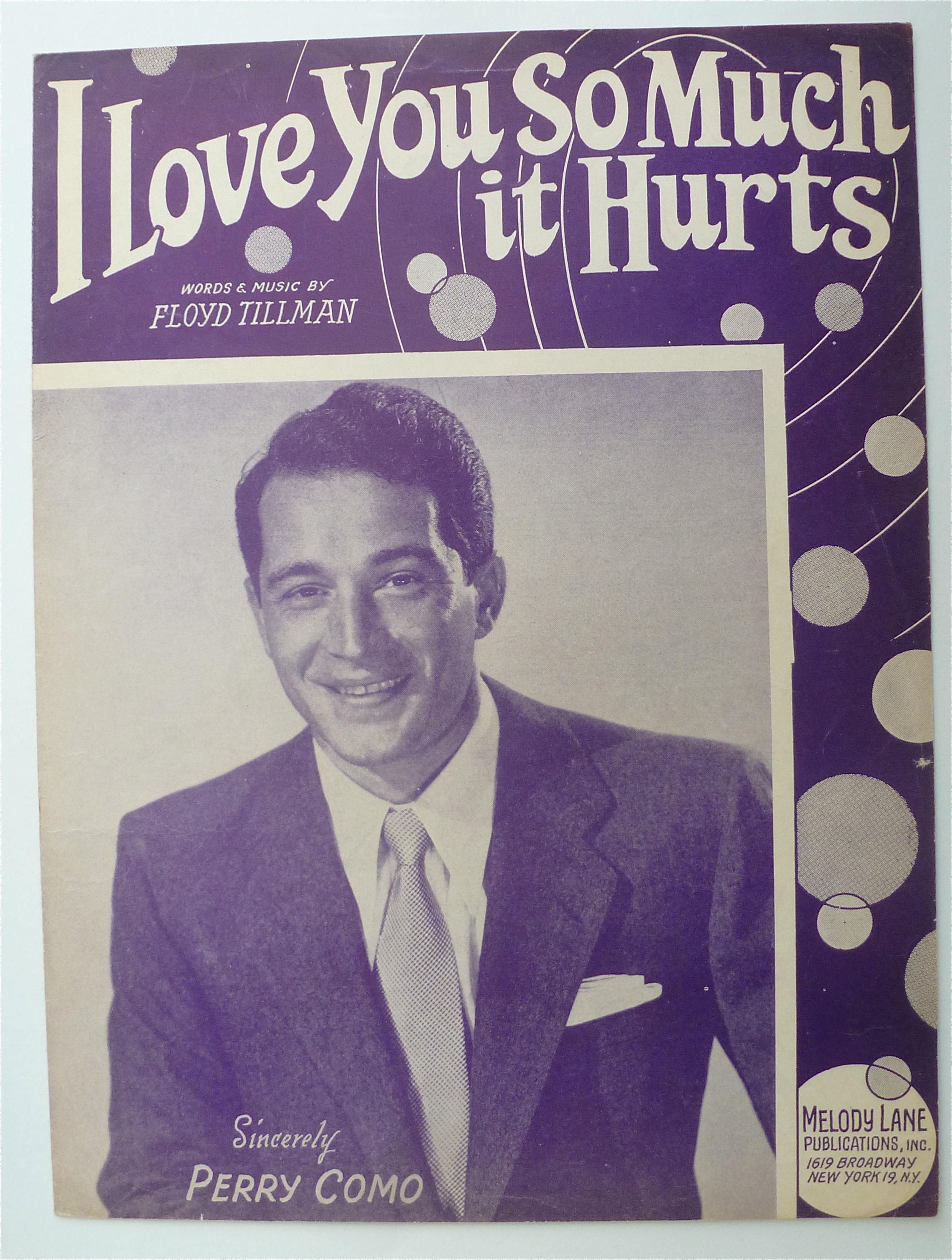 Sheet Music For 1948 I Love You So Much It Hurts