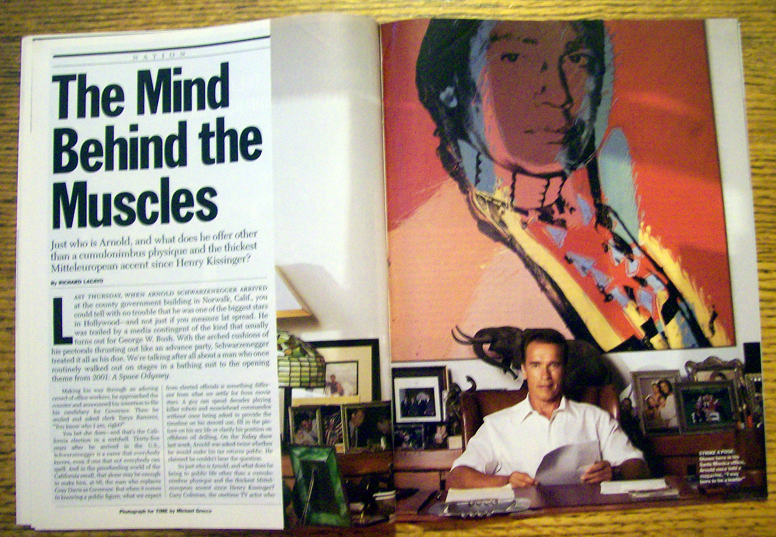 Time Magazine August 18, 2003 Arnold Schwarzenegger