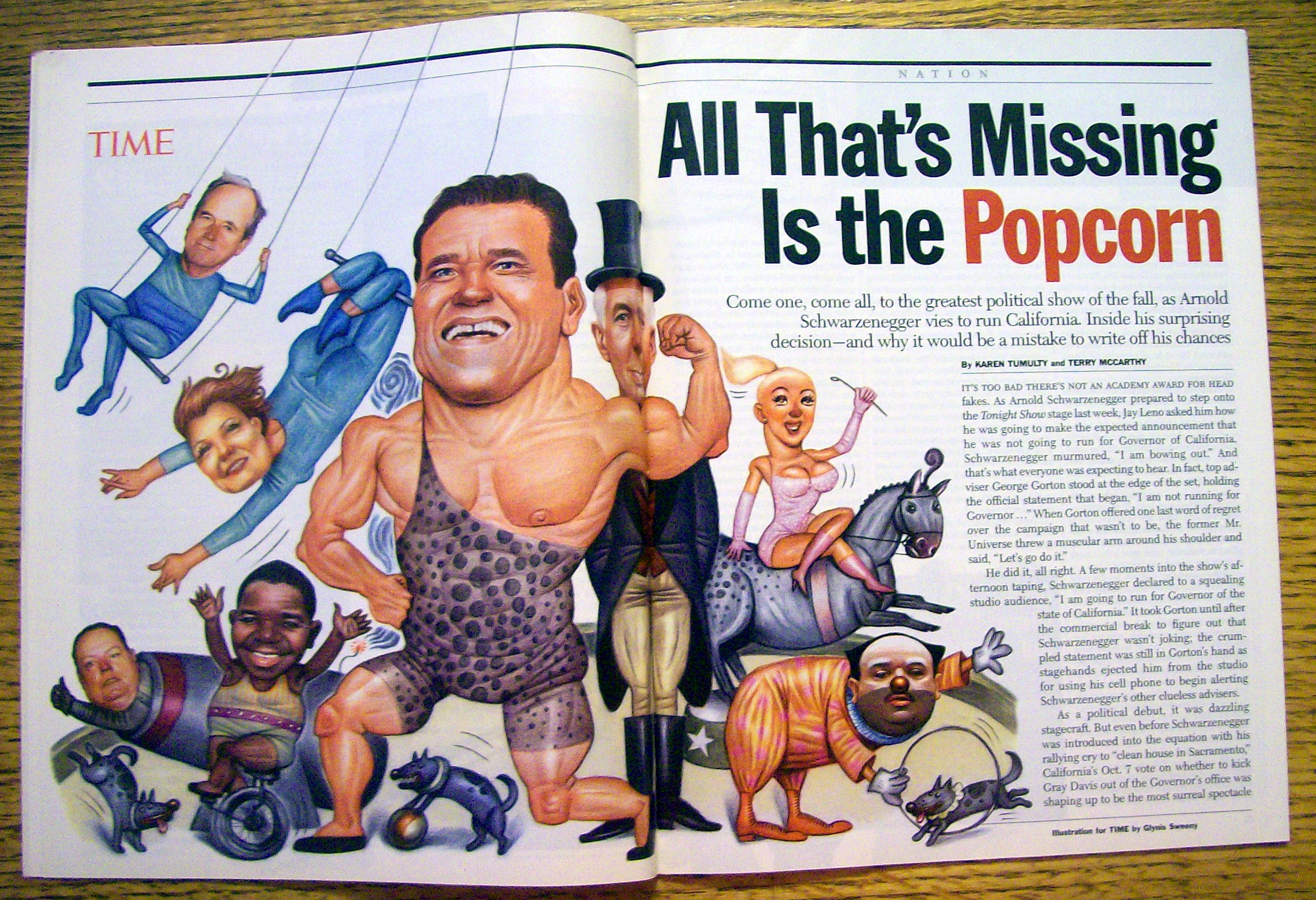 Time Magazine August 18, 2003 Arnold Schwarzenegger