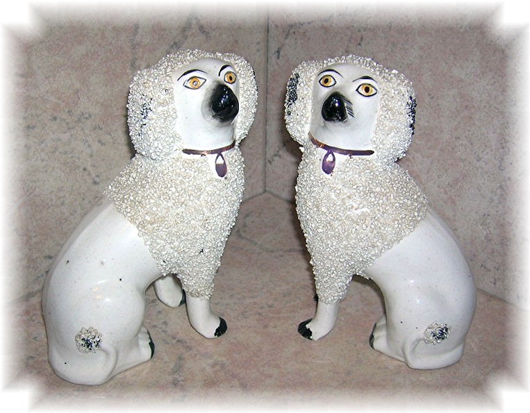 Pair Old Staffordshire Dogs