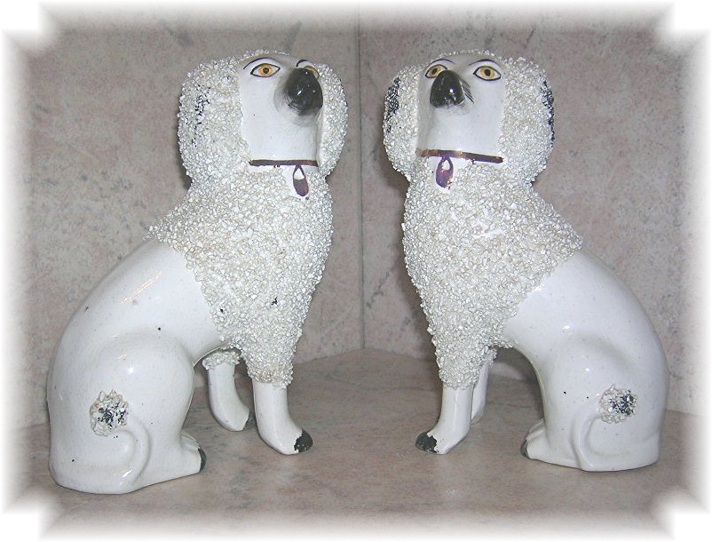 Pair Old Staffordshire Dogs