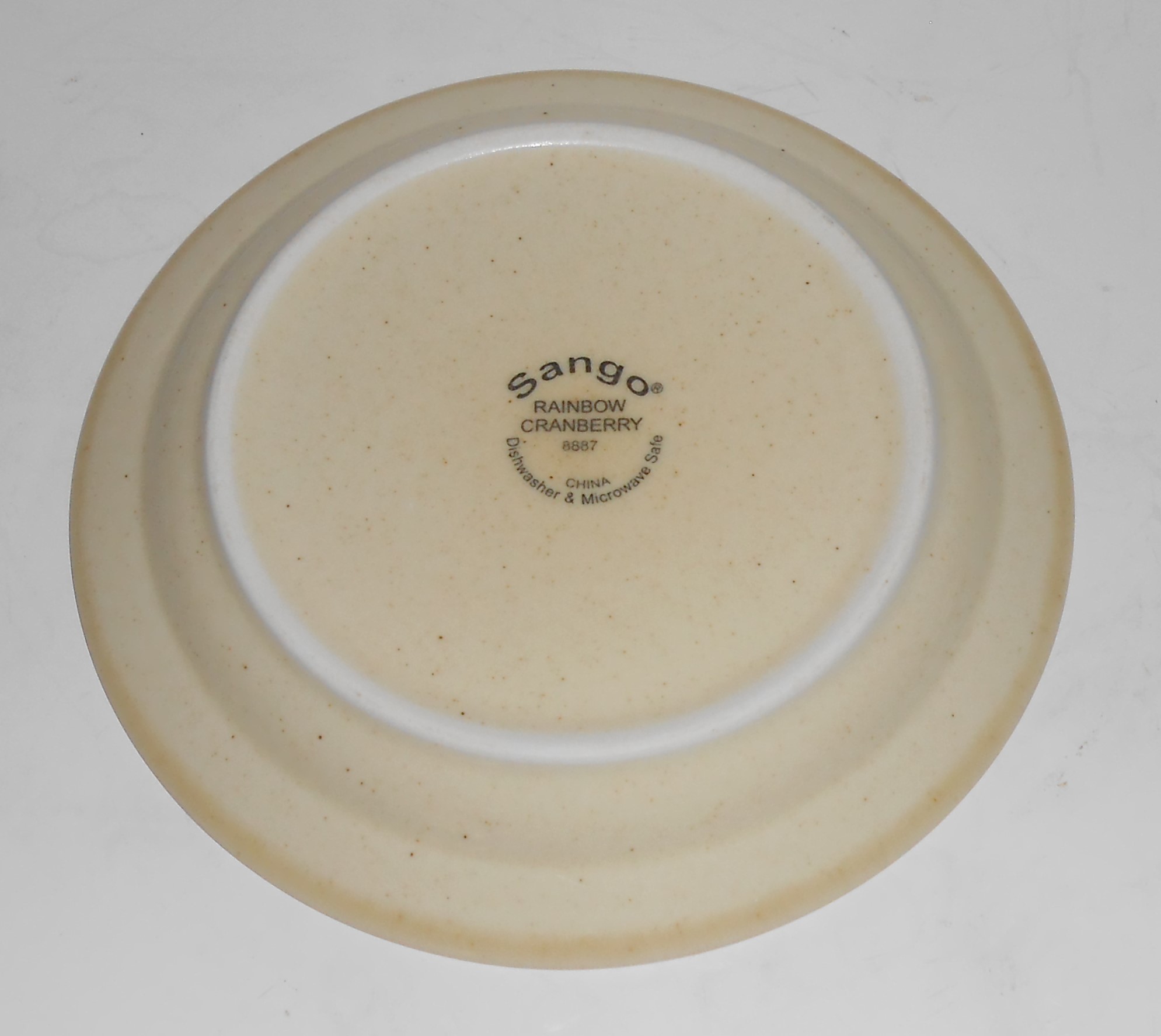 Sango China Pottery Rainbow Cranberry Salad Plate