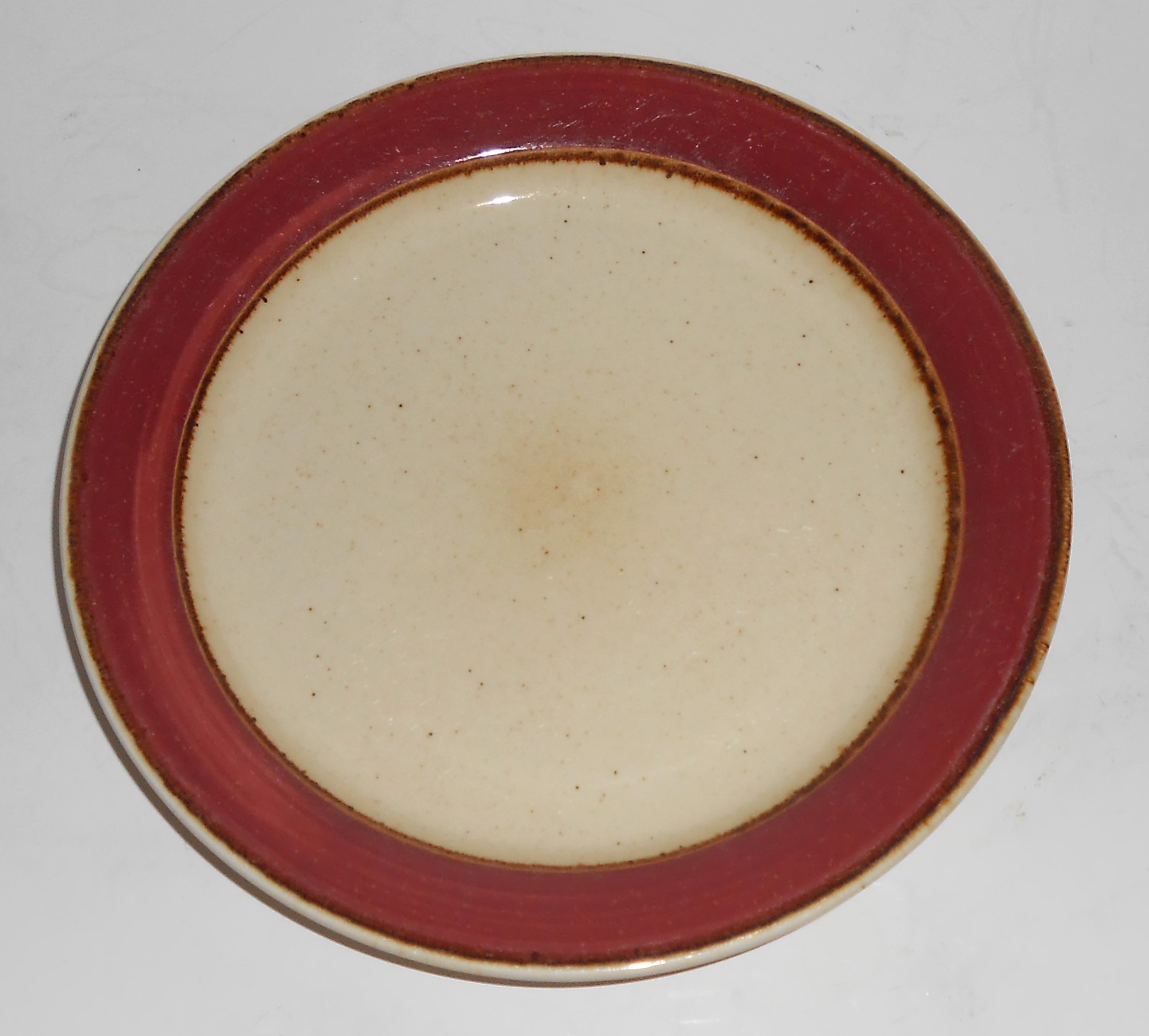 Sango China Pottery Rainbow Cranberry Salad Plate