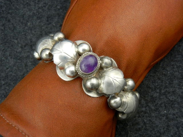 Mexican Silver & Purple Amethyst Bracelet