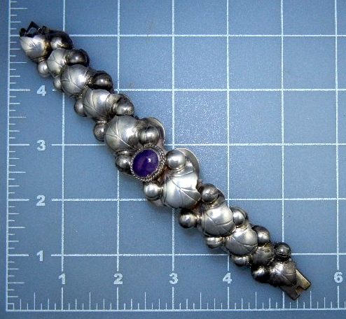 Mexican Silver & Purple Amethyst Bracelet