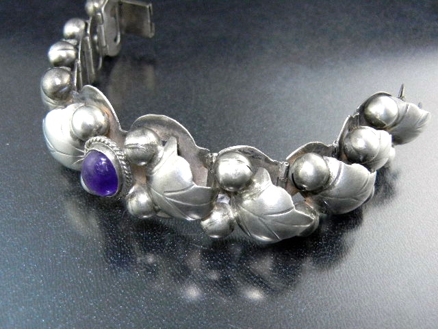 Mexican Silver & Purple Amethyst Bracelet