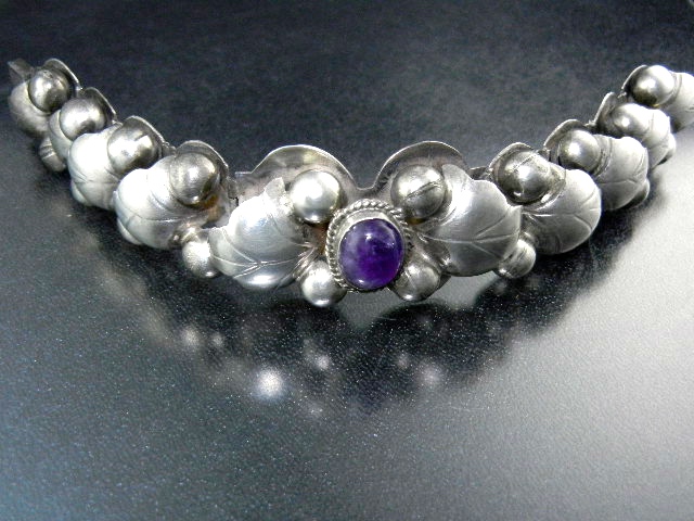 Mexican Silver & Purple Amethyst Bracelet