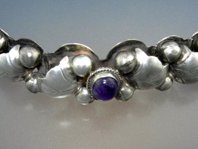 Mexican Silver & Purple Amethyst Bracelet