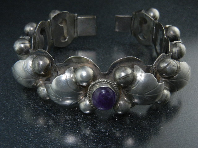 Mexican Silver & Purple Amethyst Bracelet