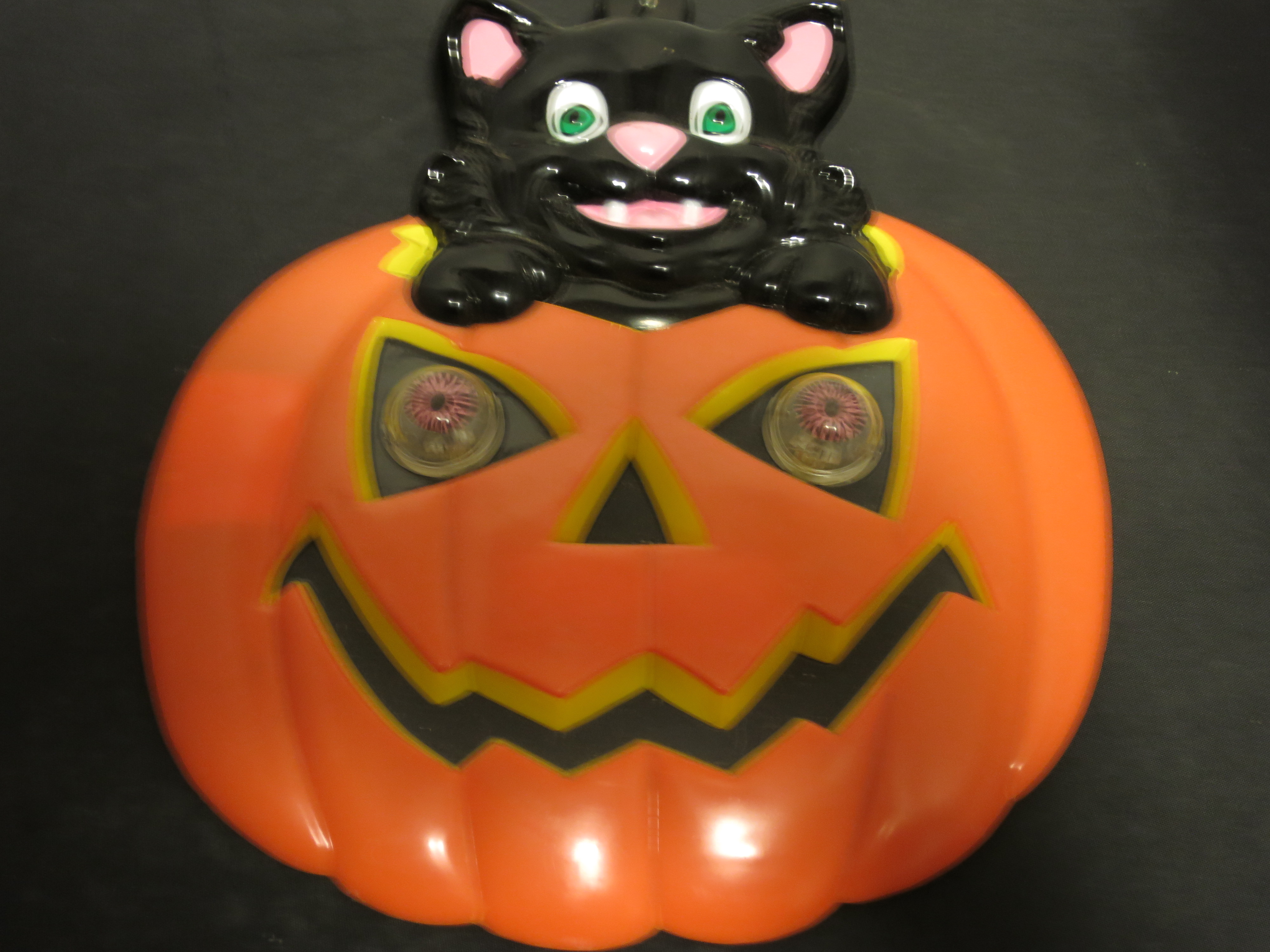 Black Cat Pumpkin Battery Operated Light Up Blinking