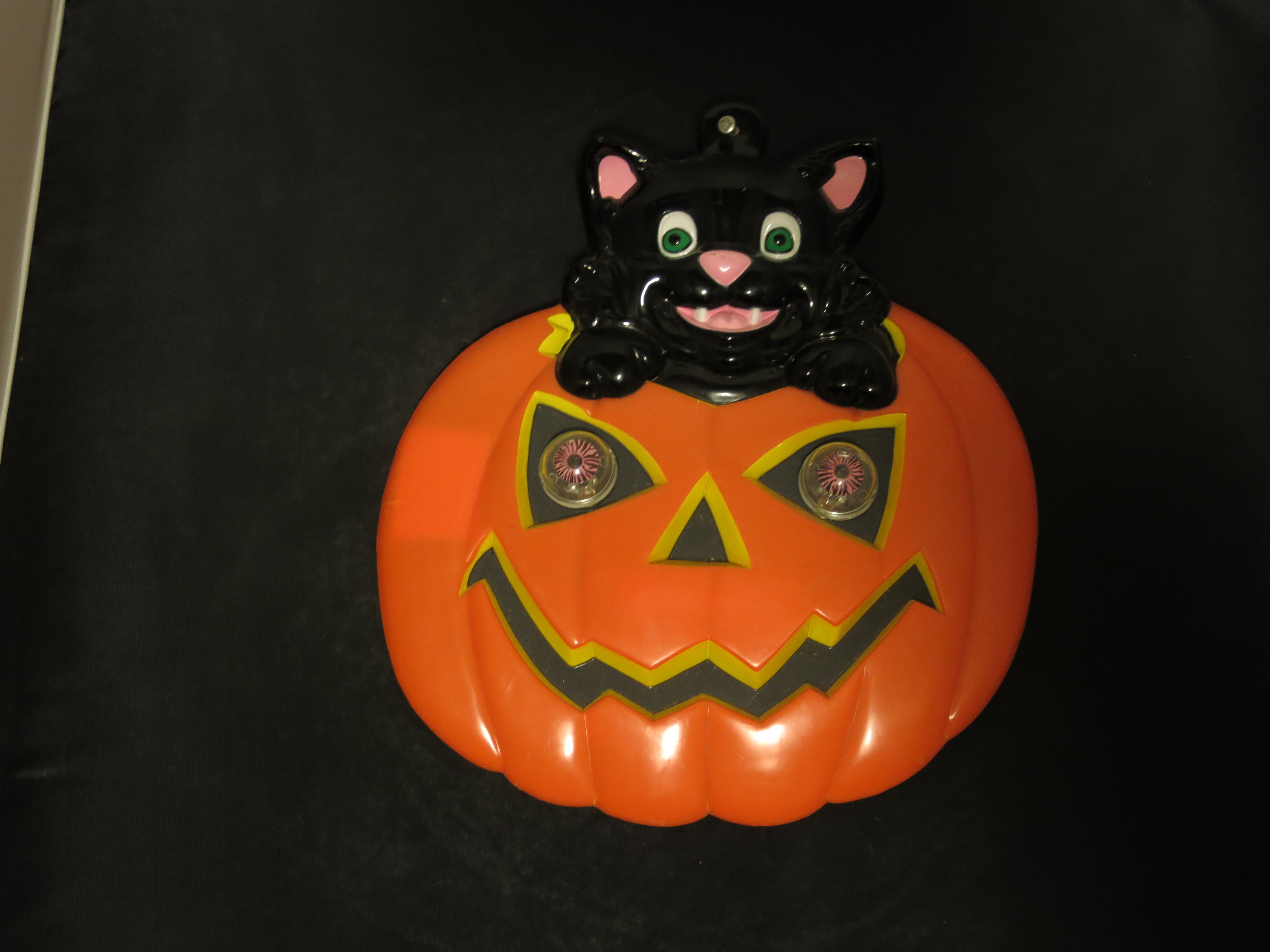 Black Cat Pumpkin Battery Operated Light Up Blinking