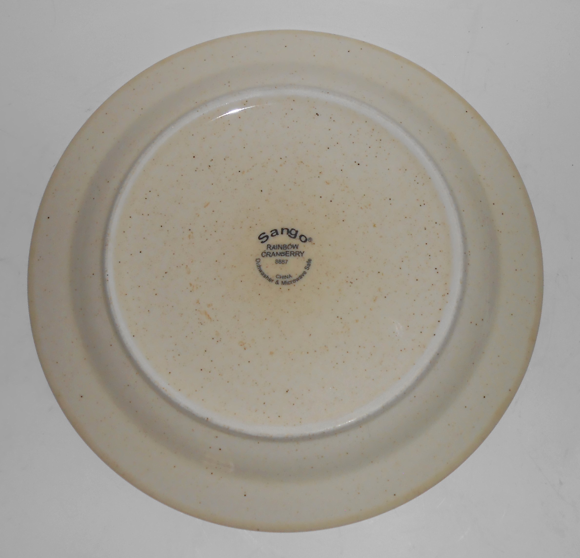 Sango China Pottery Rainbow Cranberry Dinner Plate