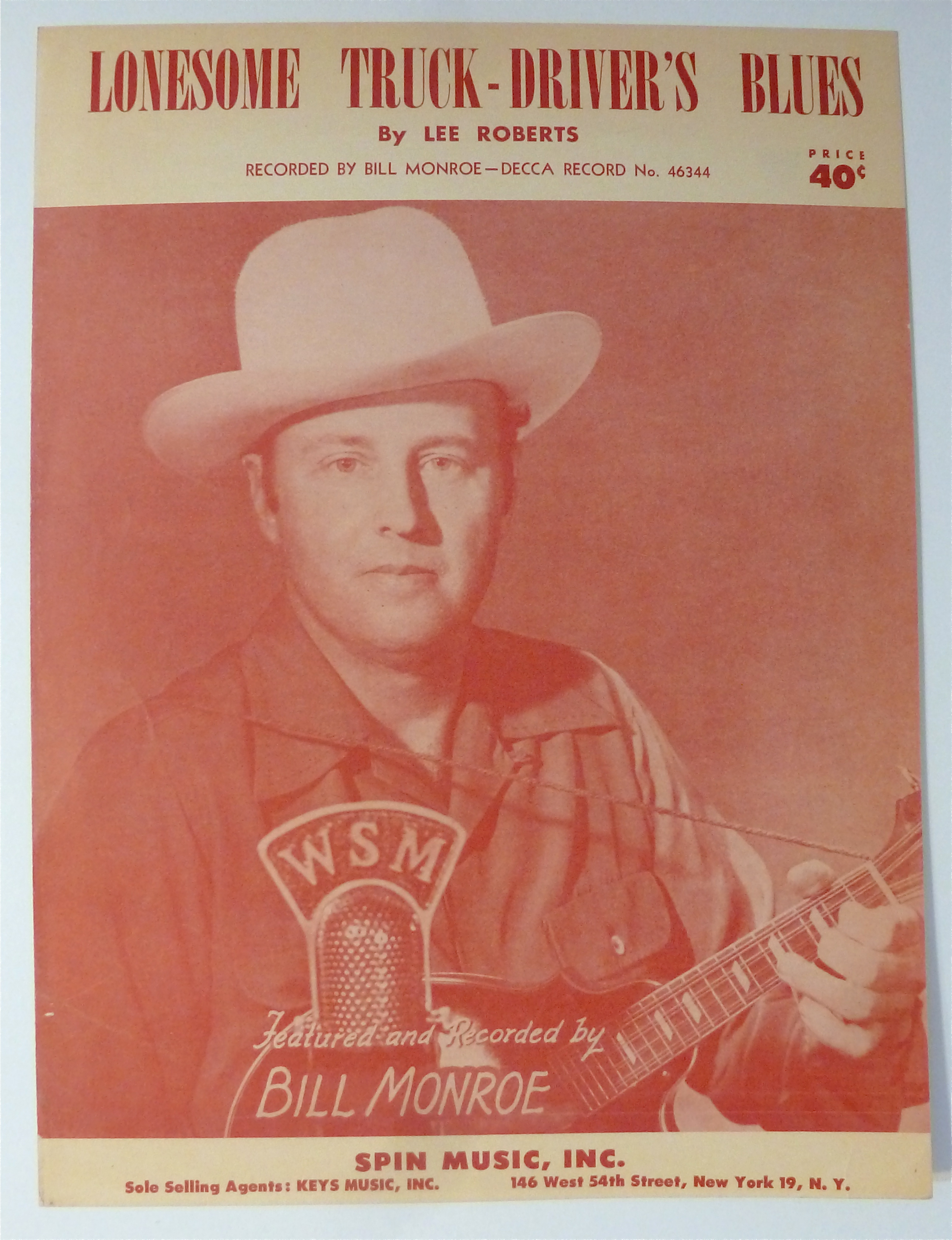 Sheet Music For 1951 Lonesome Truck Driver's Blues