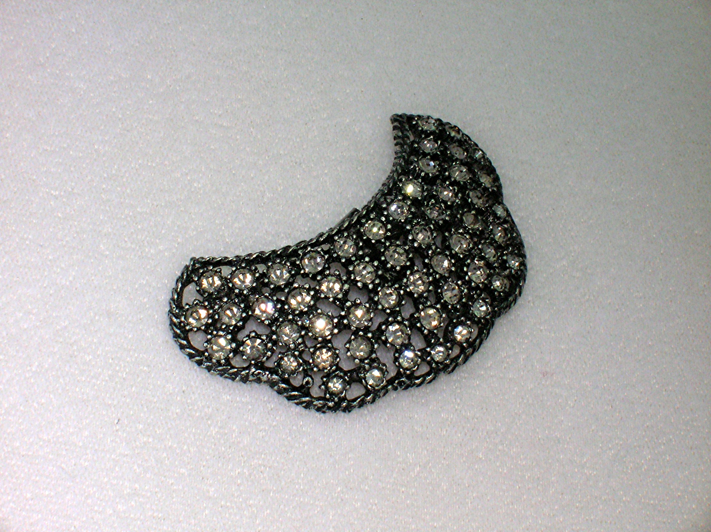 Crystal Grey Rhinestone  Vintage Shoe Clips.