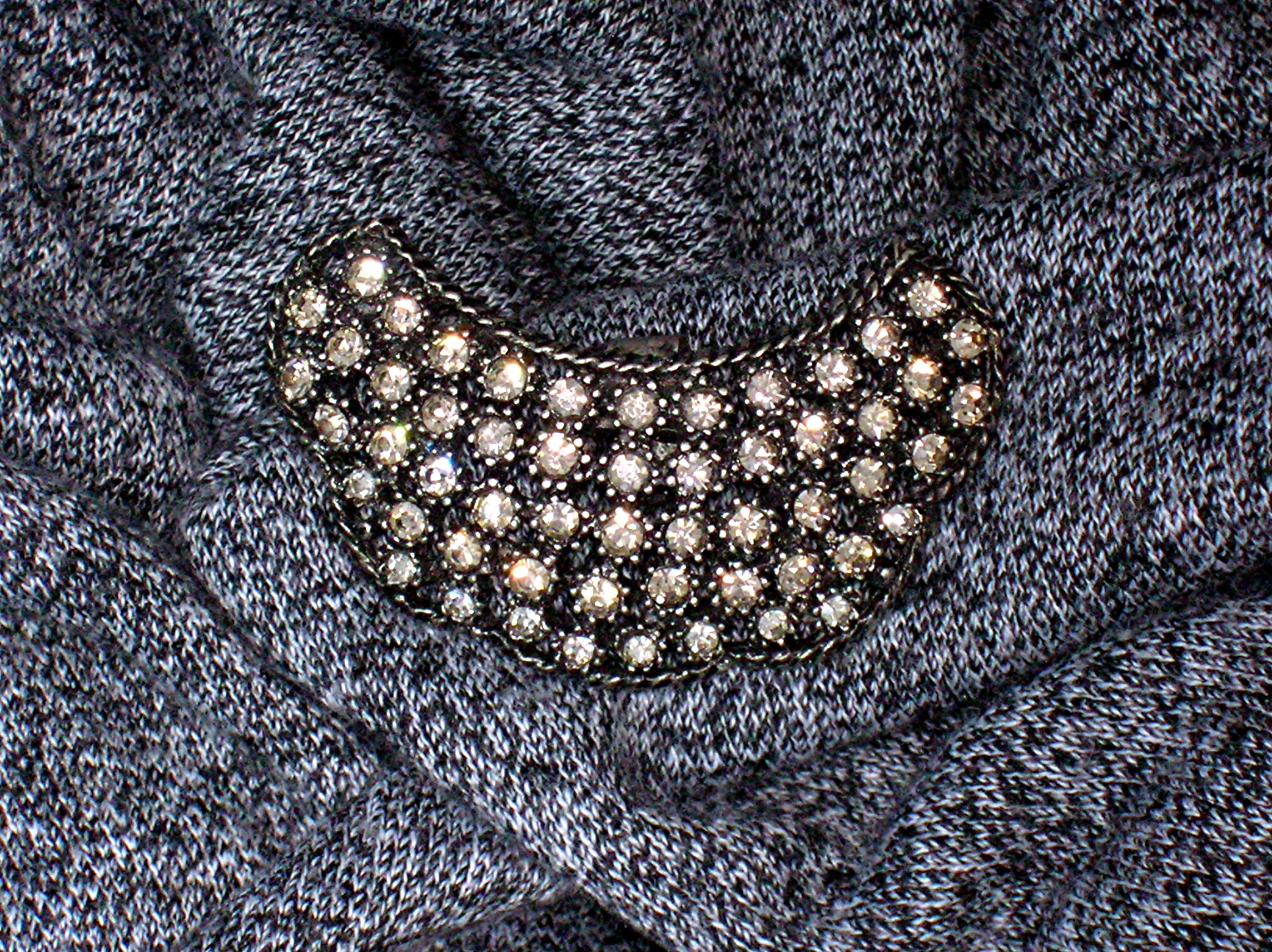 Crystal Grey Rhinestone  Vintage Shoe Clips.