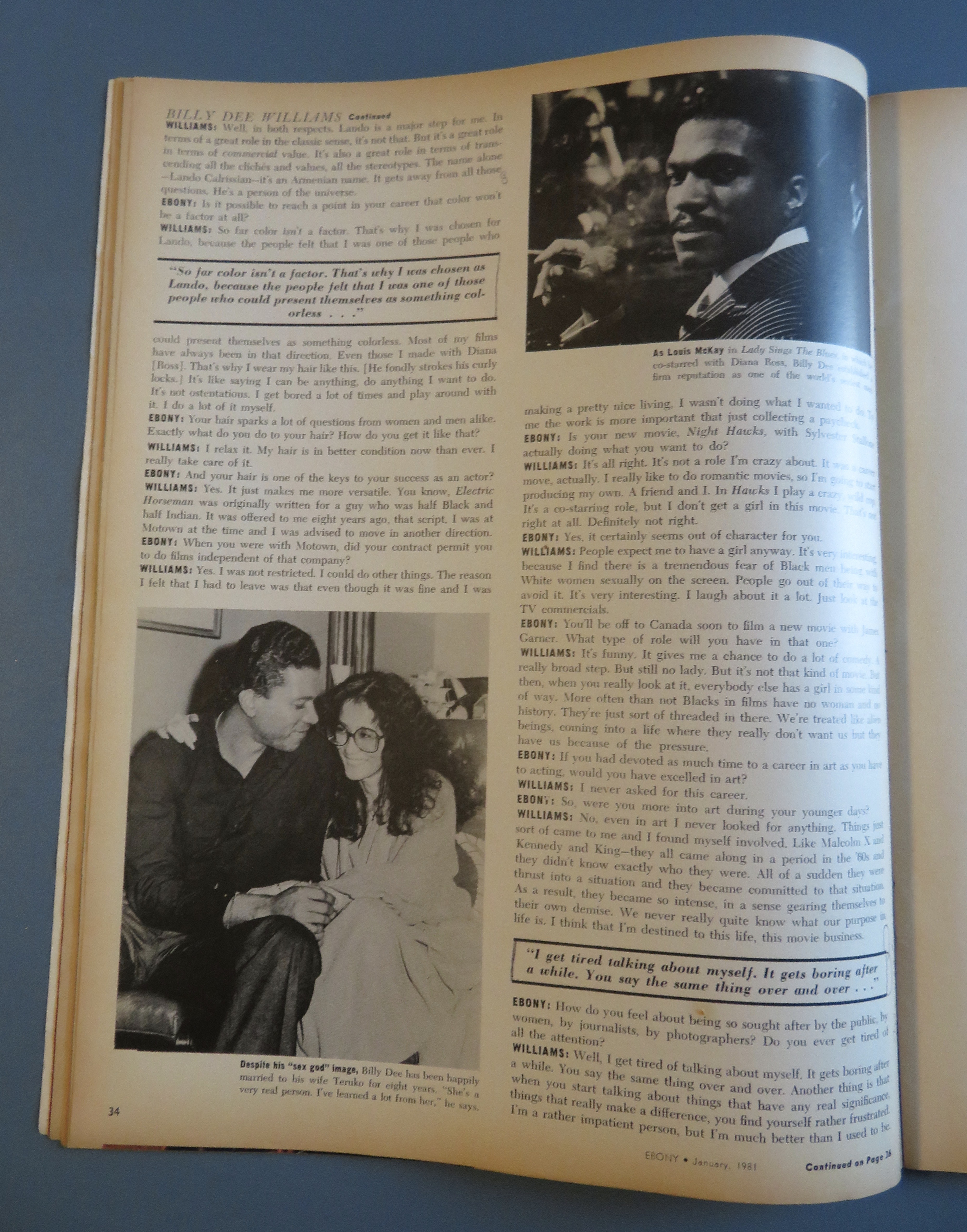 Ebony Magazine January 1981 Billy Dee Williams