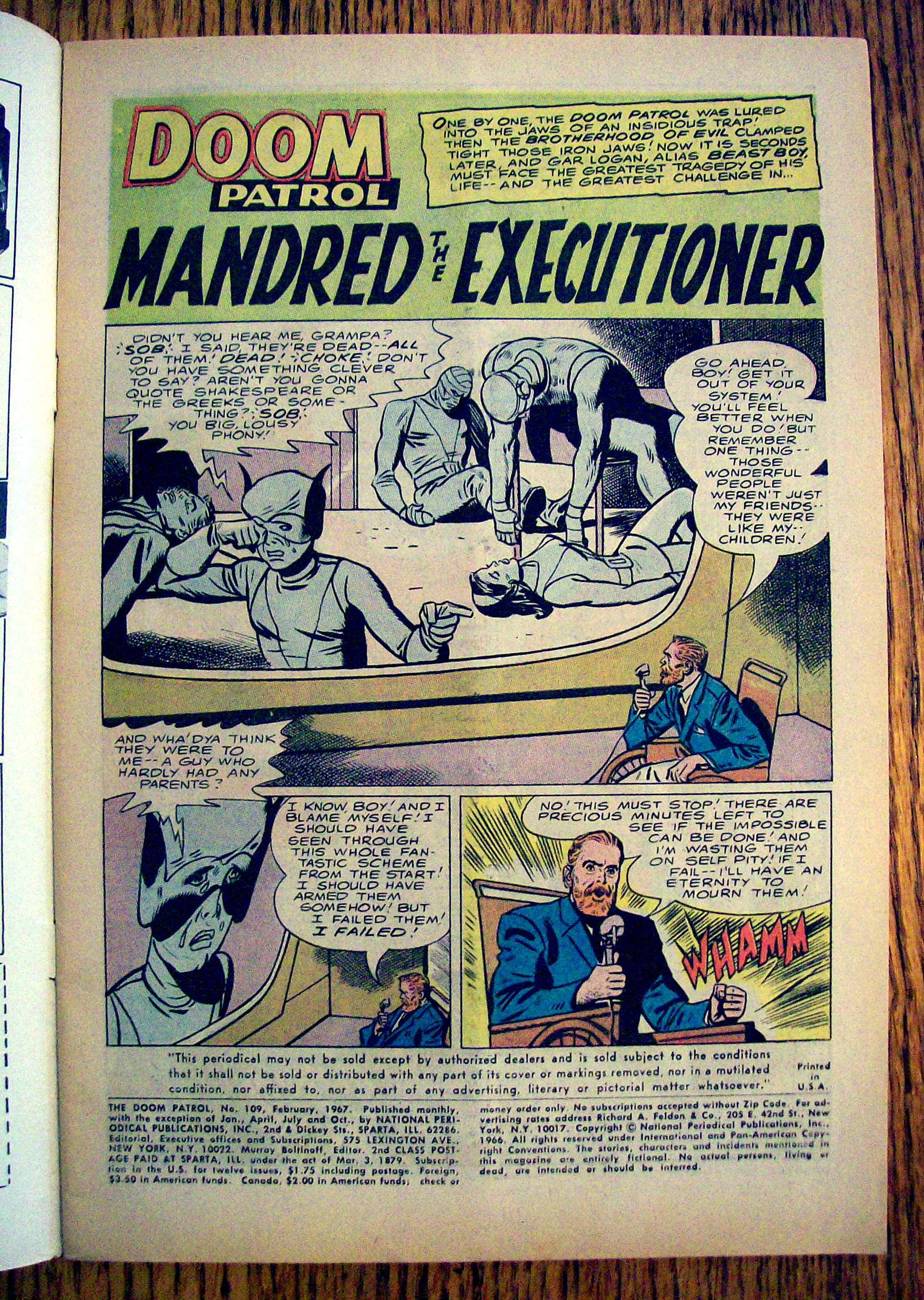 The Doom Patrol Comic #109-February 1967