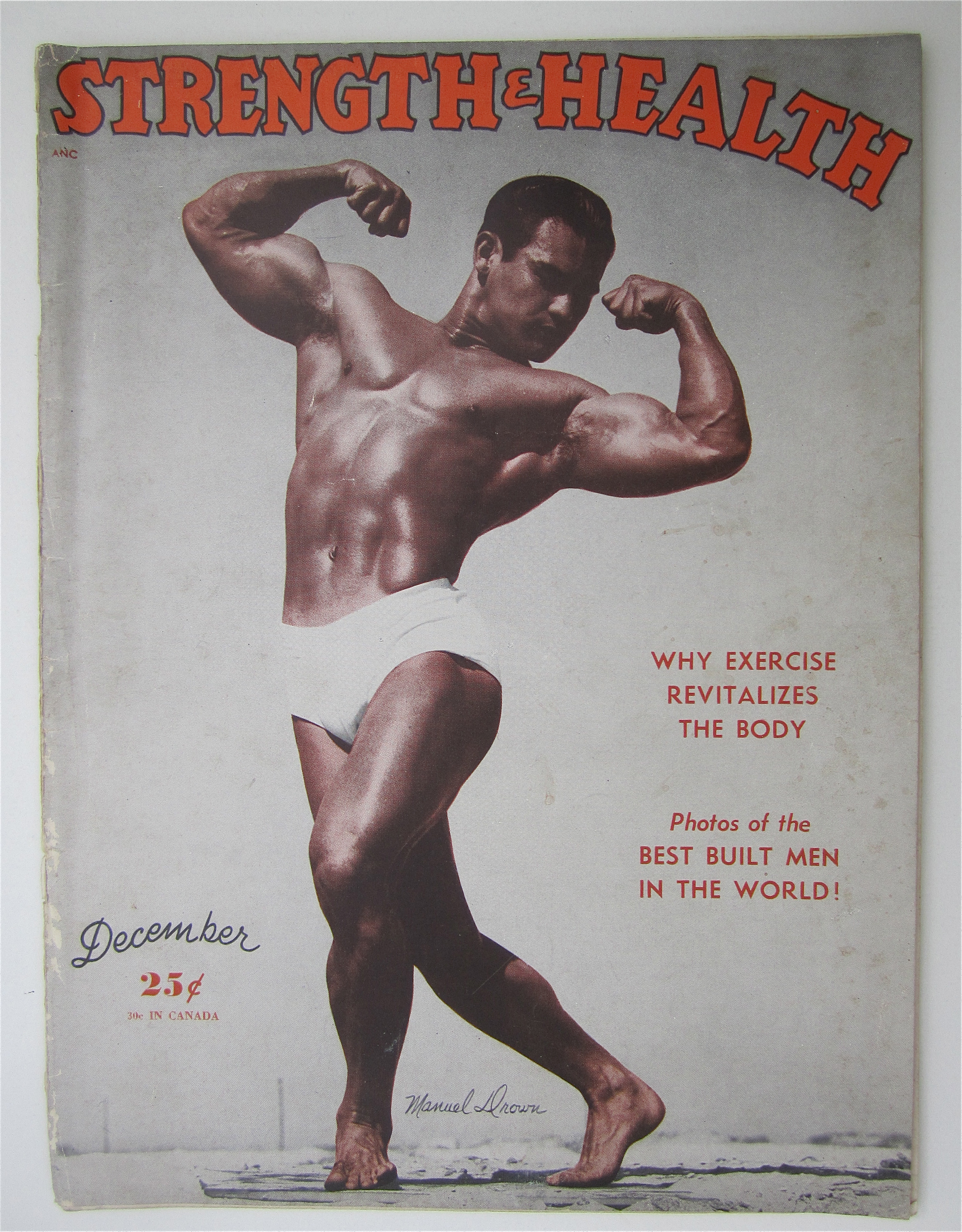 Strength & Health Magazine December 1948 Manuel Drown