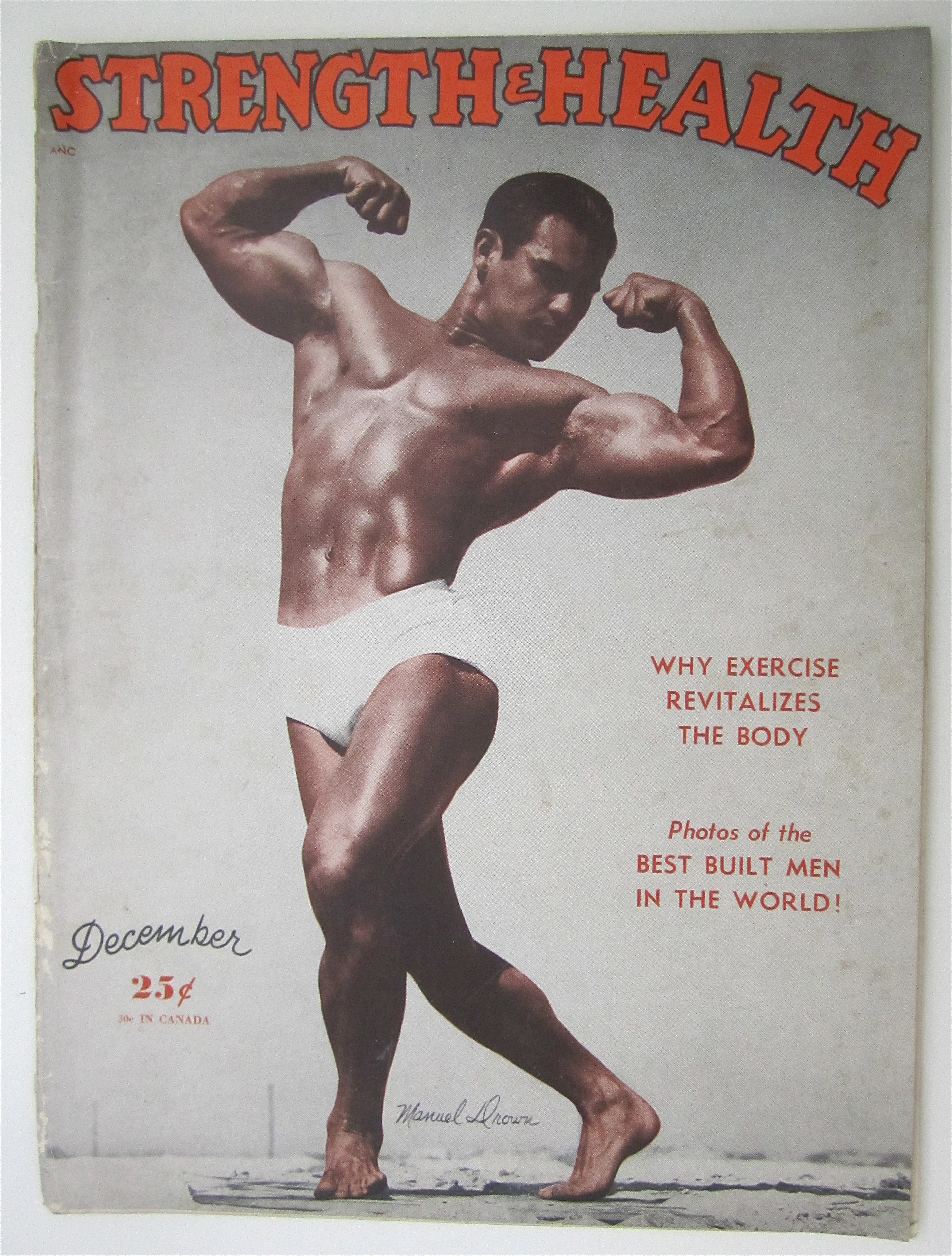 Strength & Health Magazine December 1948 Manuel Drown