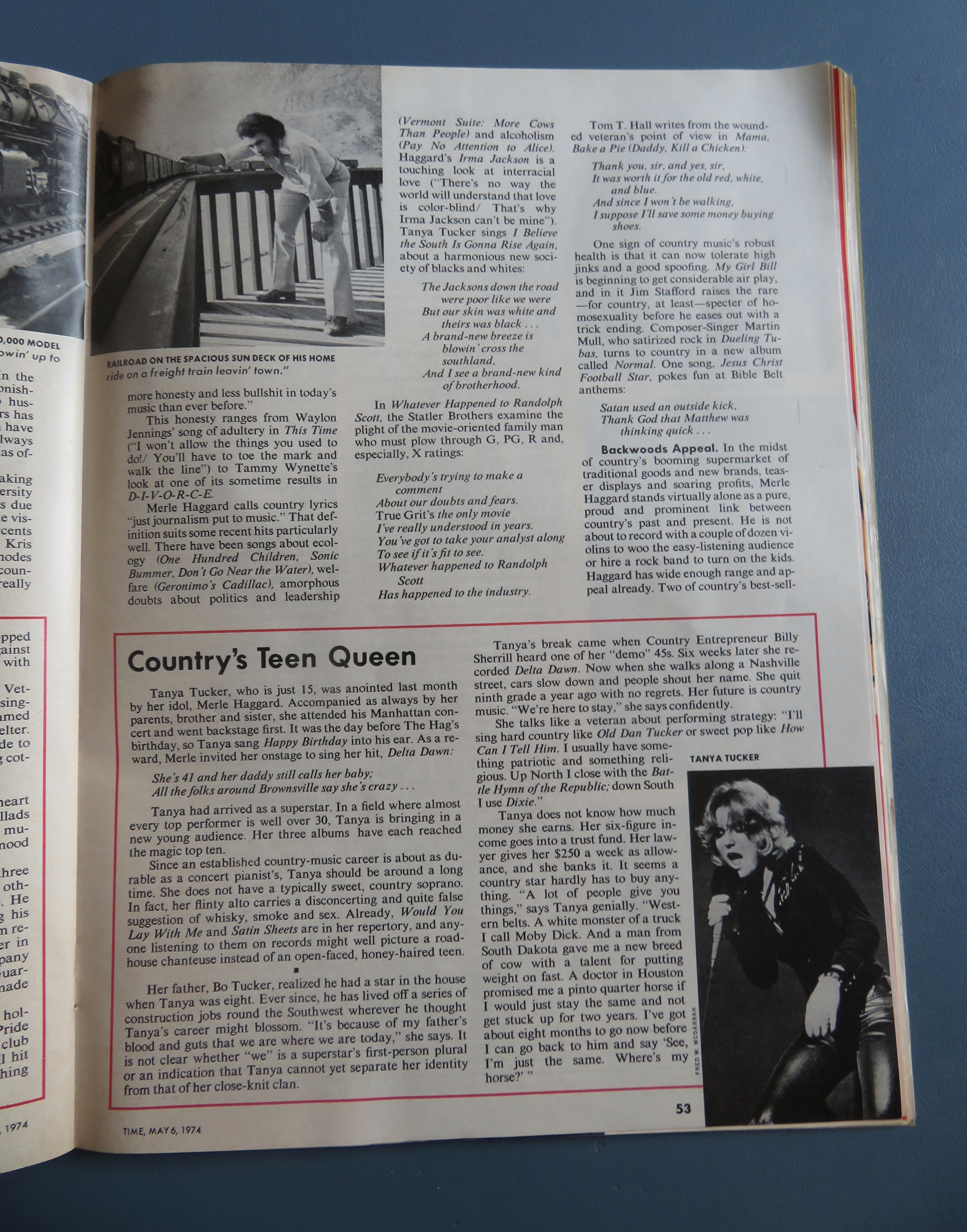 Time Magazine May 6, 1974 Country Music