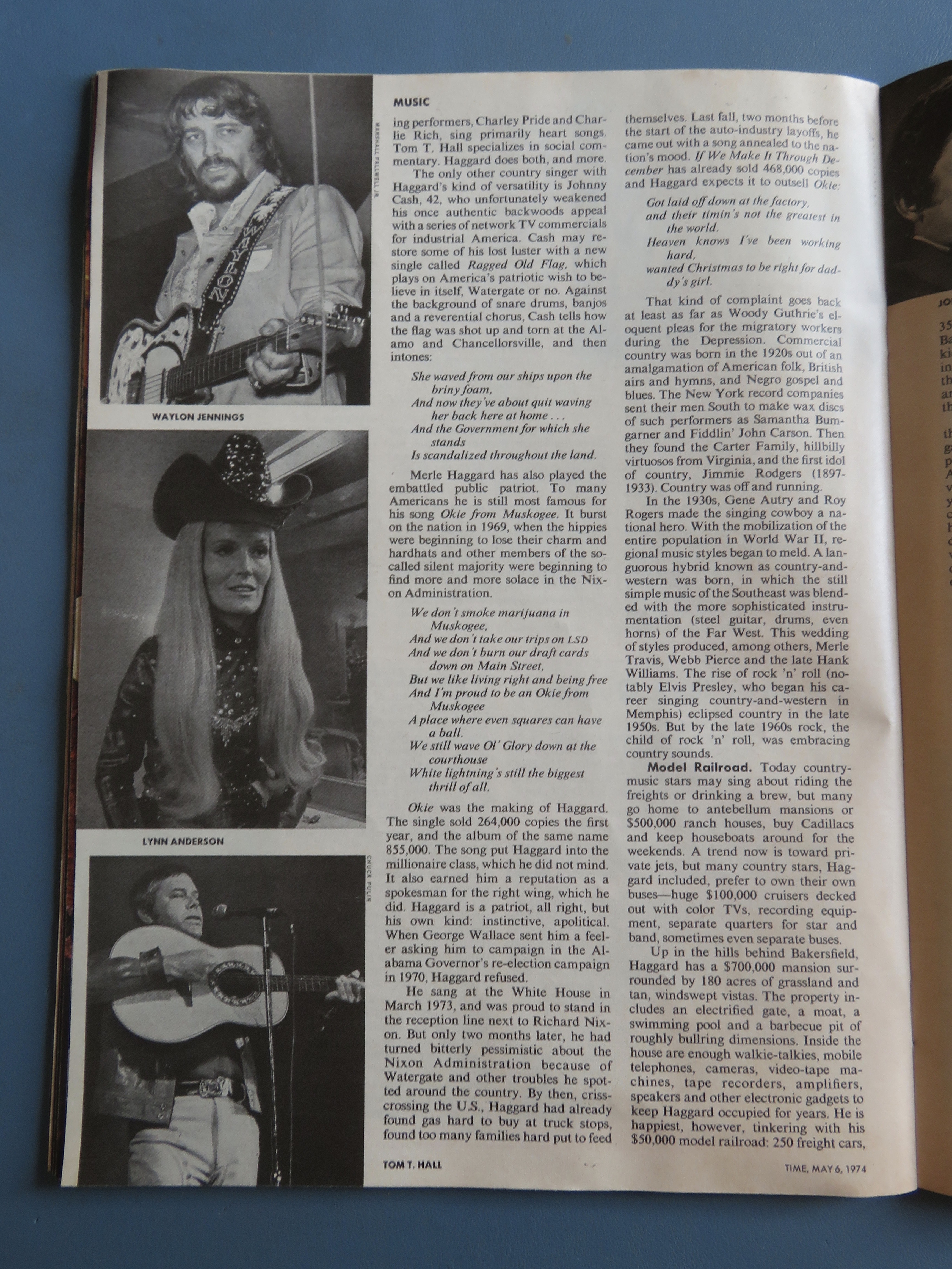 Time Magazine May 6, 1974 Country Music