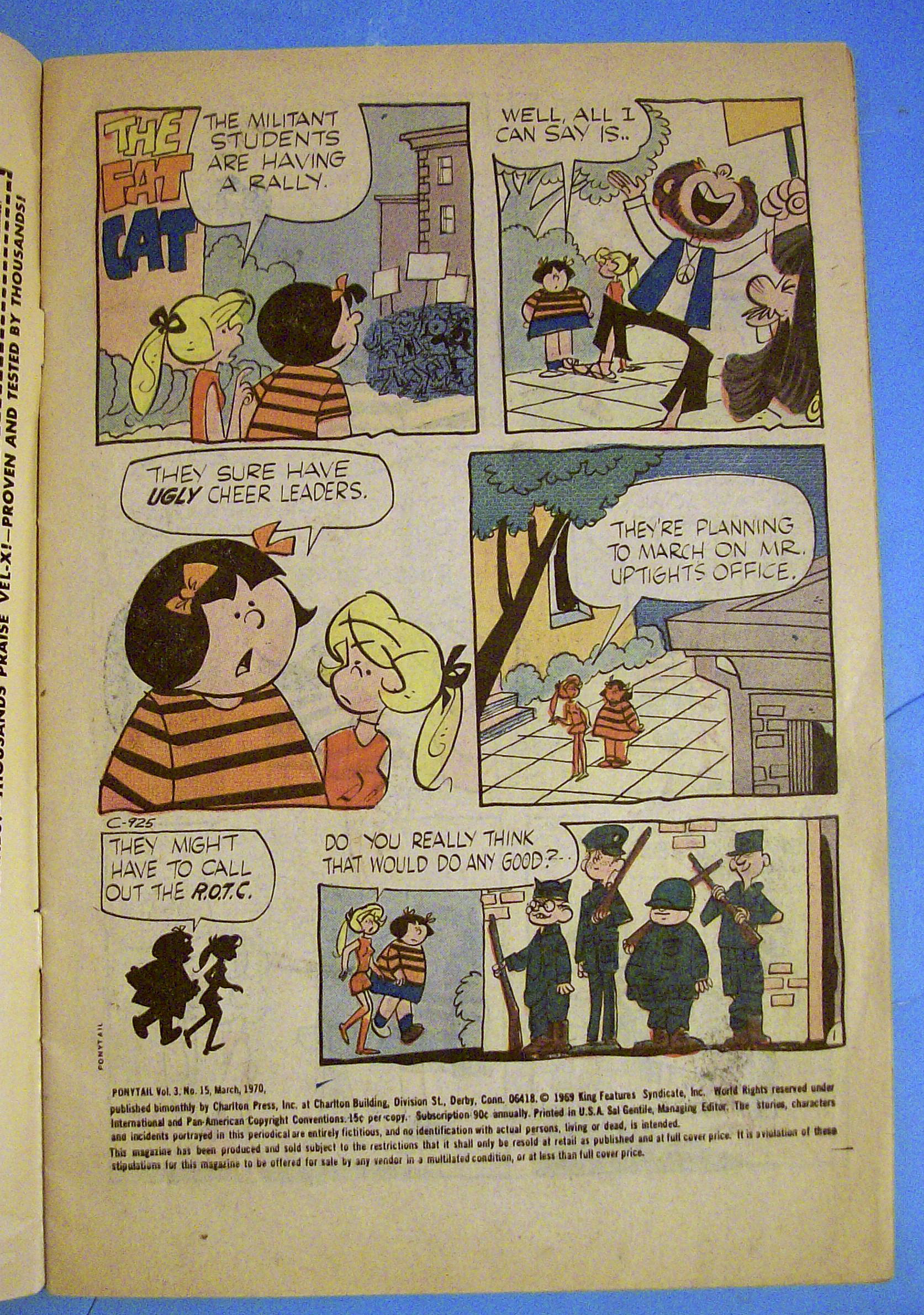 Ponytail Comic #15 March 1970 The Fat Cat