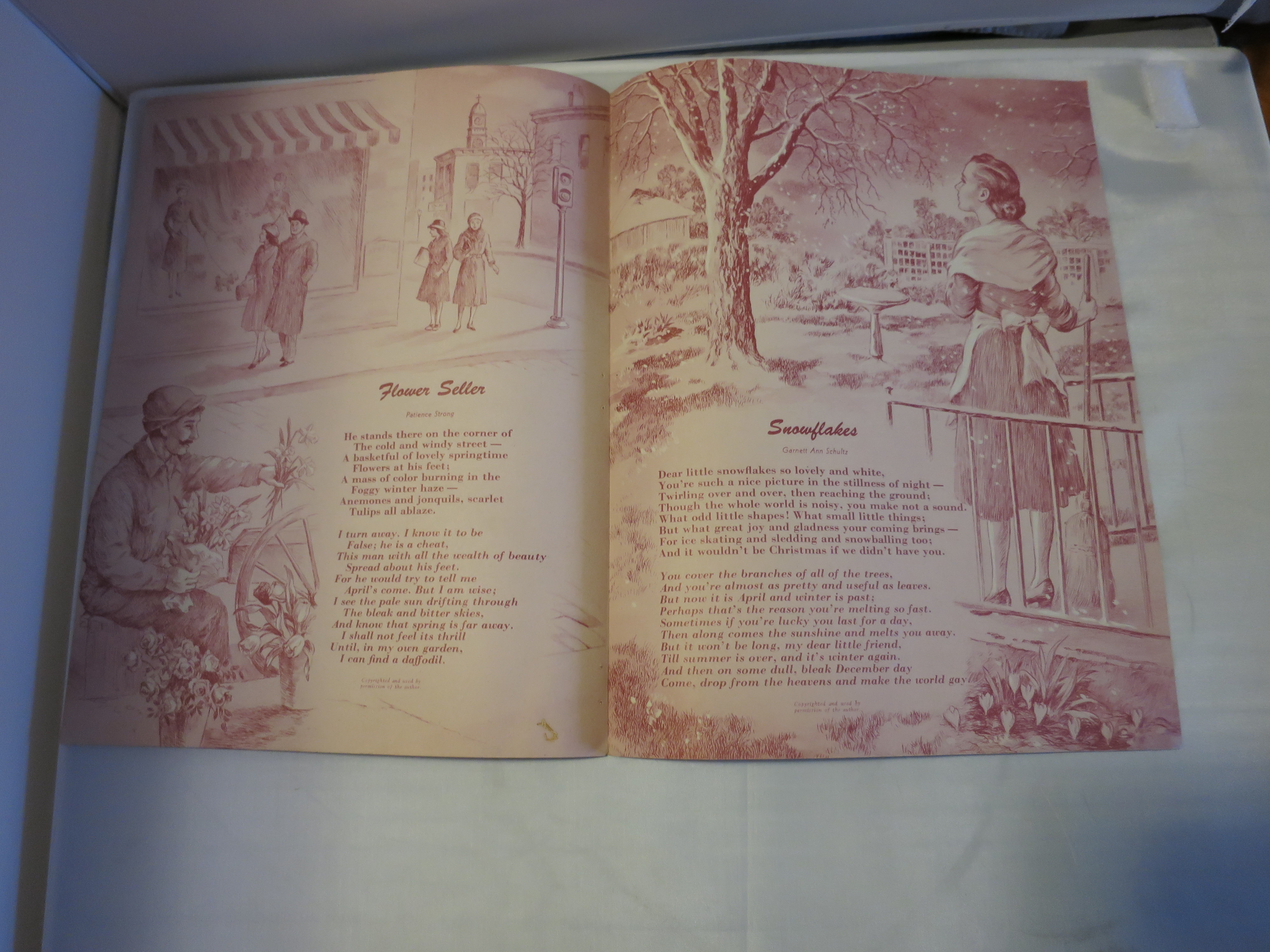 March Elizabeth L Powers Lithograph Print 1950 Fold Out