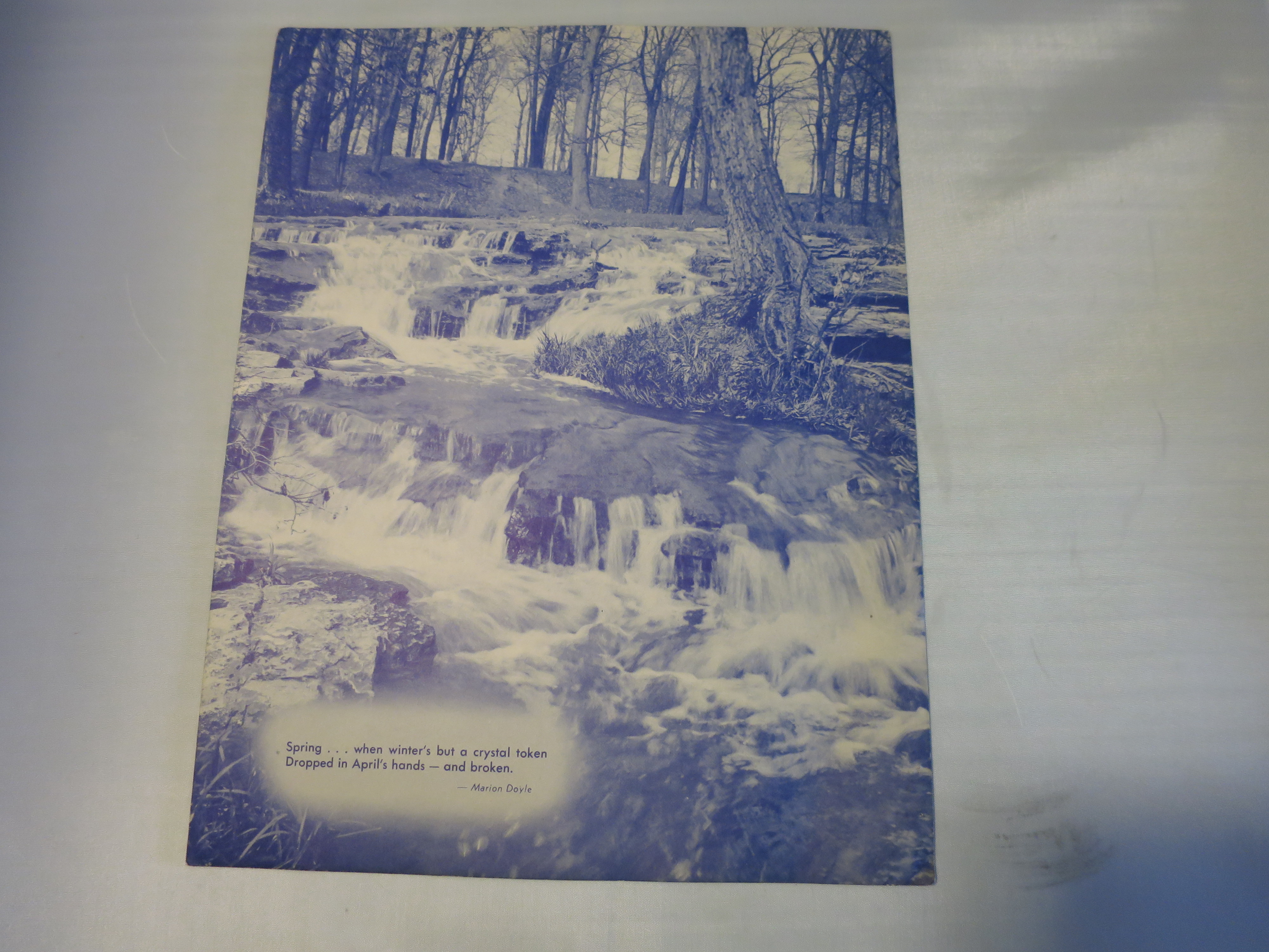 March Elizabeth L Powers Lithograph Print 1950 Fold Out