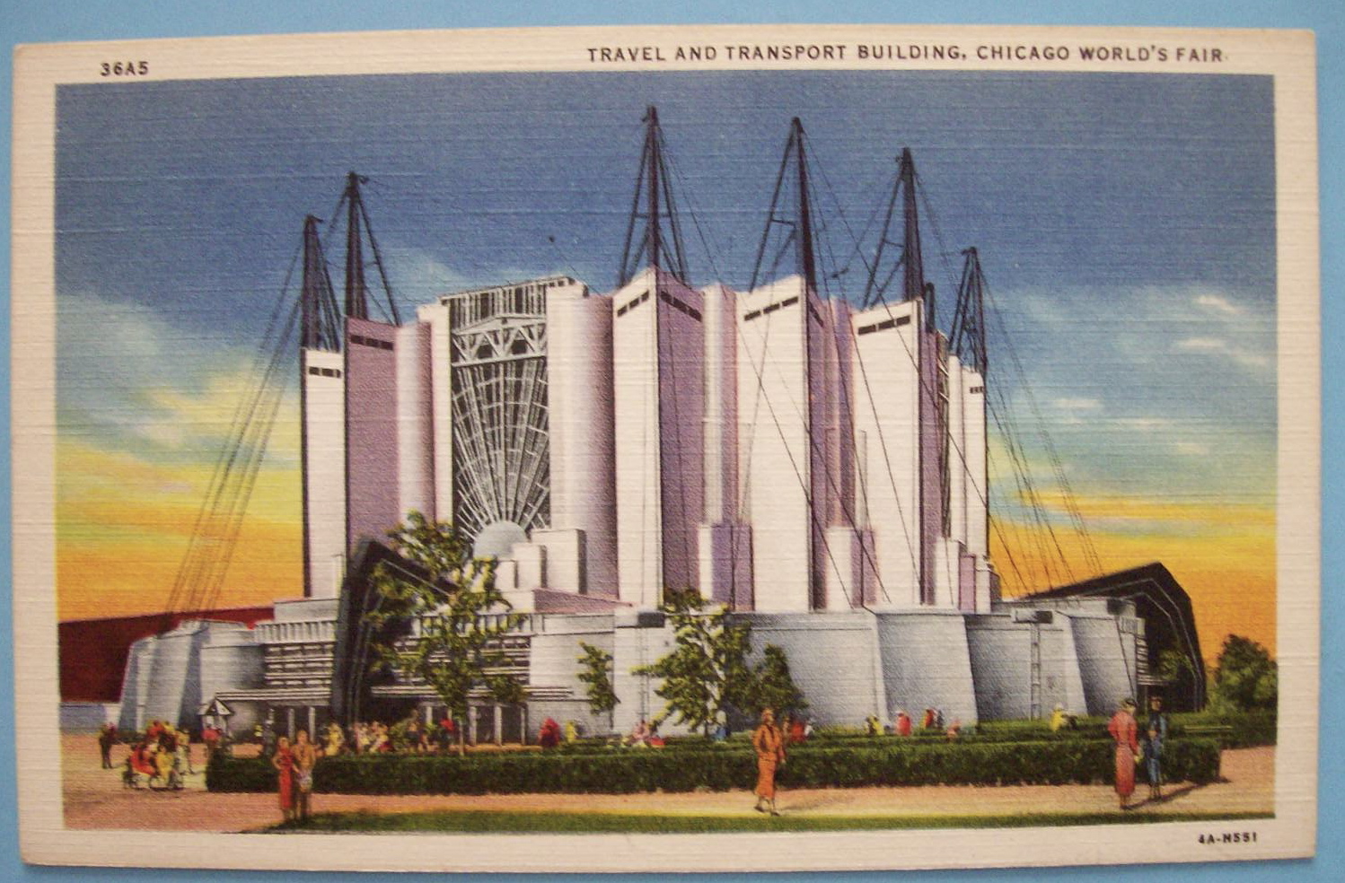 Travel & Transport Building Postcard-Chicago World Fair